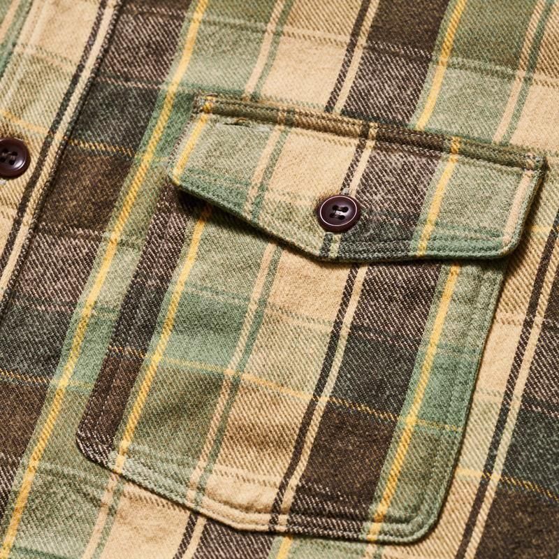 3022 FLANNEL SHIRT WITH CHINSTRAP - BEIGE