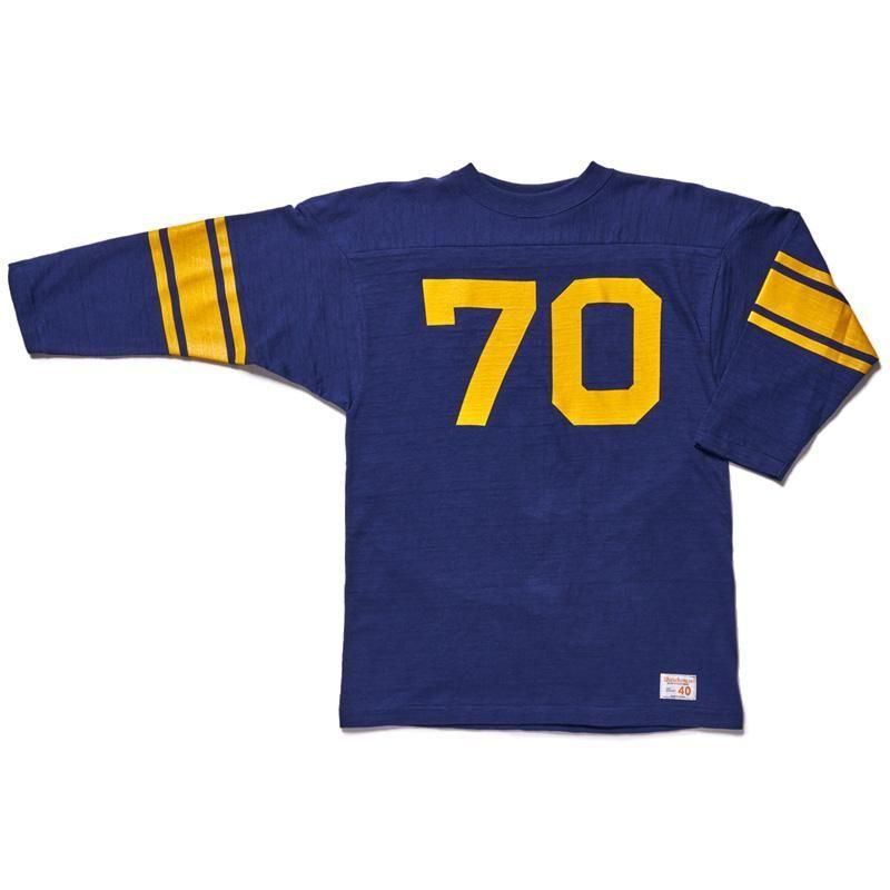 4063 3/4 SLEEVE FOOTBALL T-SHIRT NO.70 - NAVY