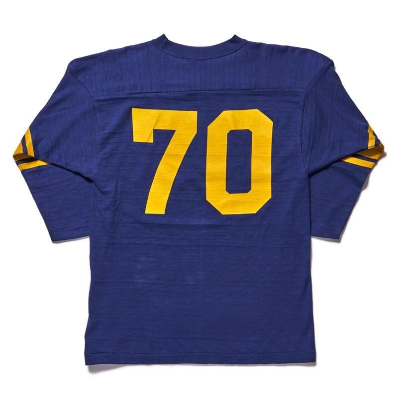 4063 3/4 SLEEVE FOOTBALL T-SHIRT NO.70 - NAVY