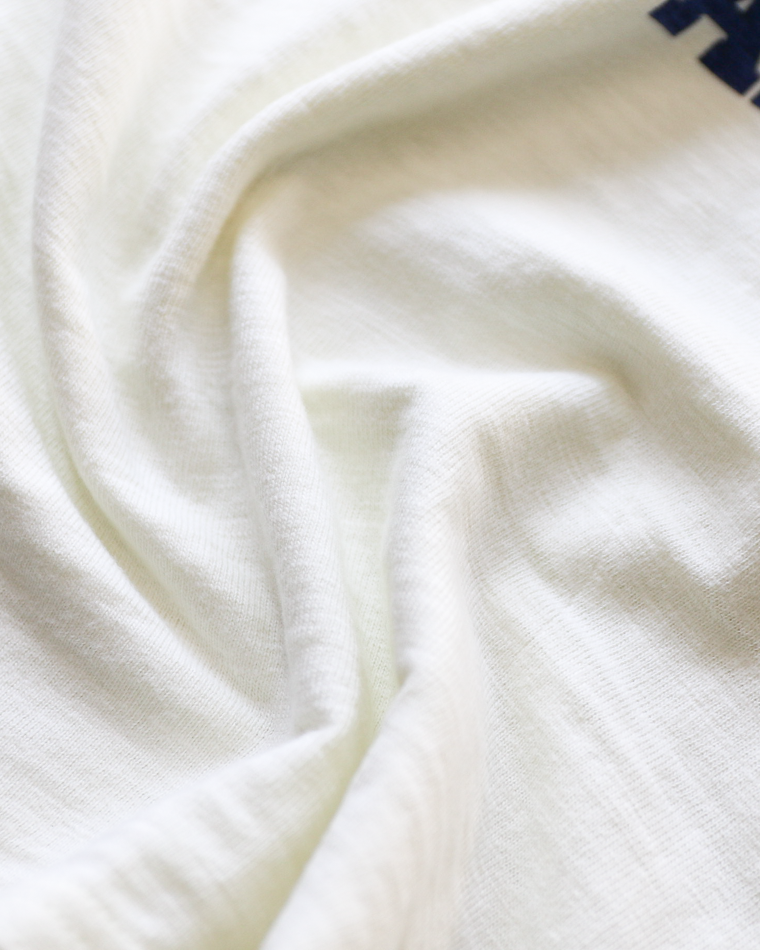 SS69656 H.M.A SLUB YARN FOOTBALL TEE - OFF WHITE