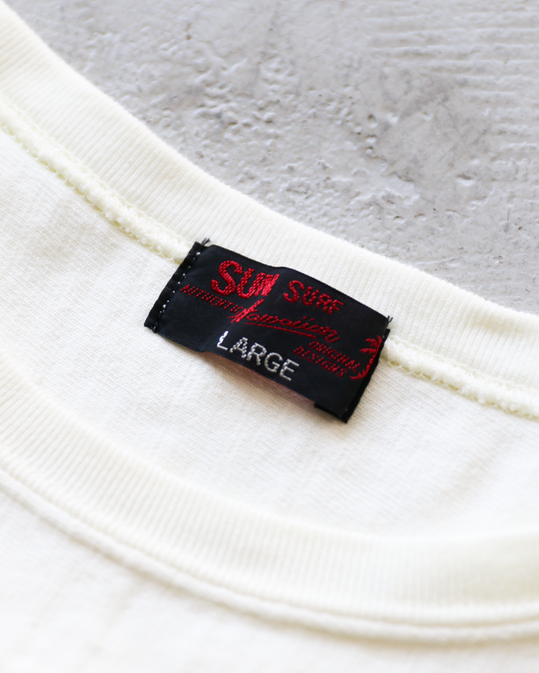 SS69656 H.M.A SLUB YARN FOOTBALL TEE - OFF WHITE