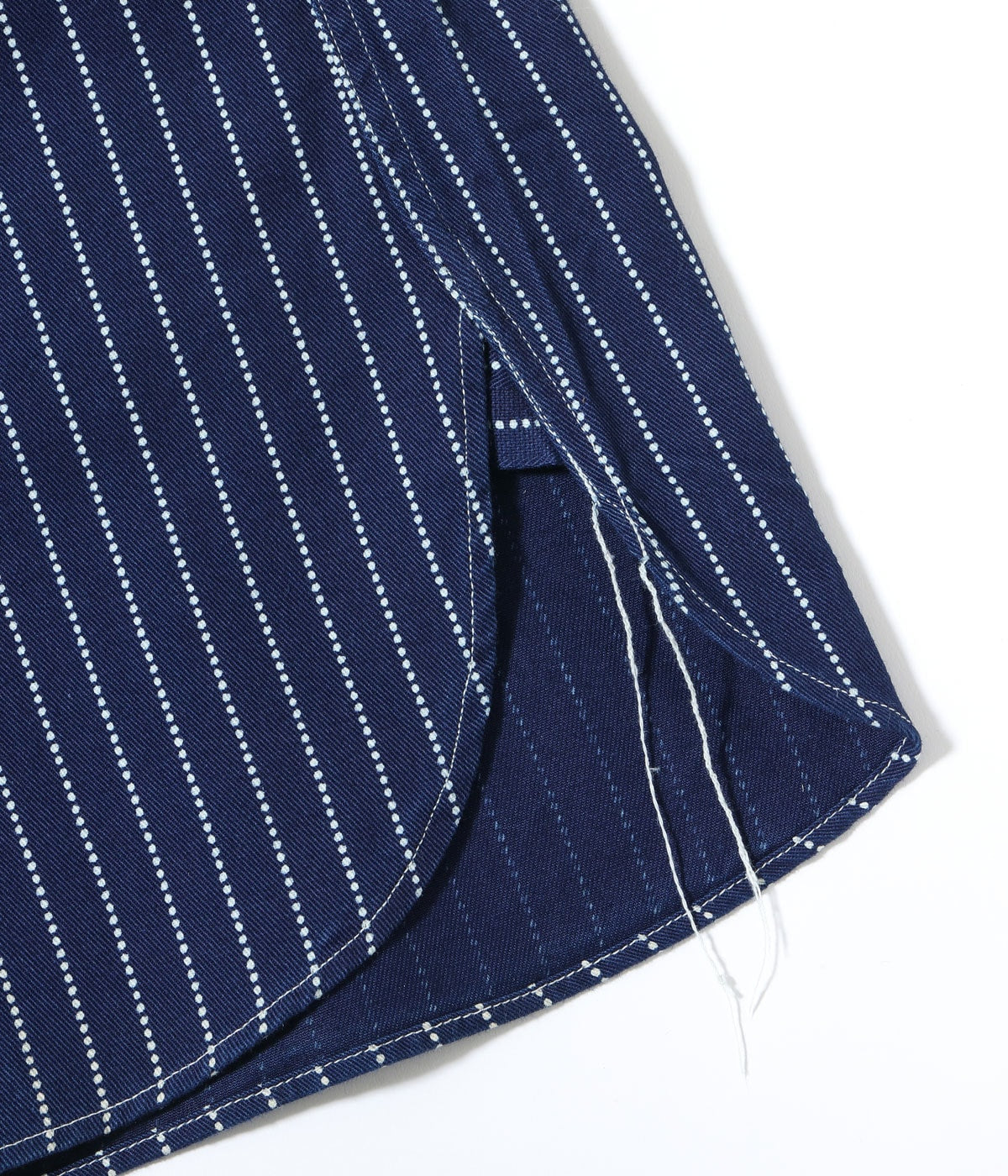 SC36267 FICTION ROMANCE 8.5OZ. WABASH STRIPE WORK SHIRT (SHORT SLEEVE) - INDIGO