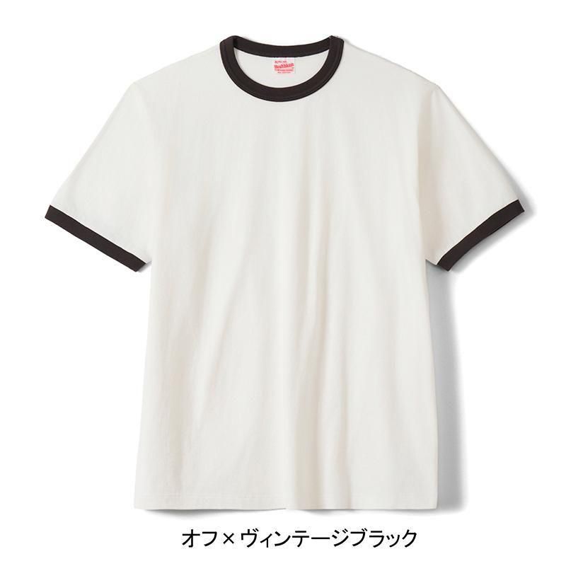 TOMPKINS RINGER CREW NECK SHORT-SLEEVE T-SHIRT - OFF WHITE X VINTAGE BLACK
