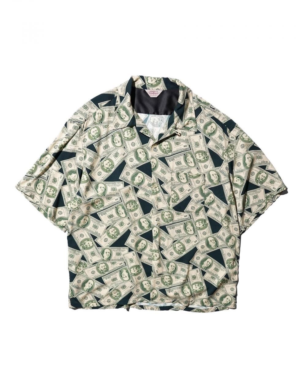 PRINTED LOOP COLLAR SS SHIRT - MONEY