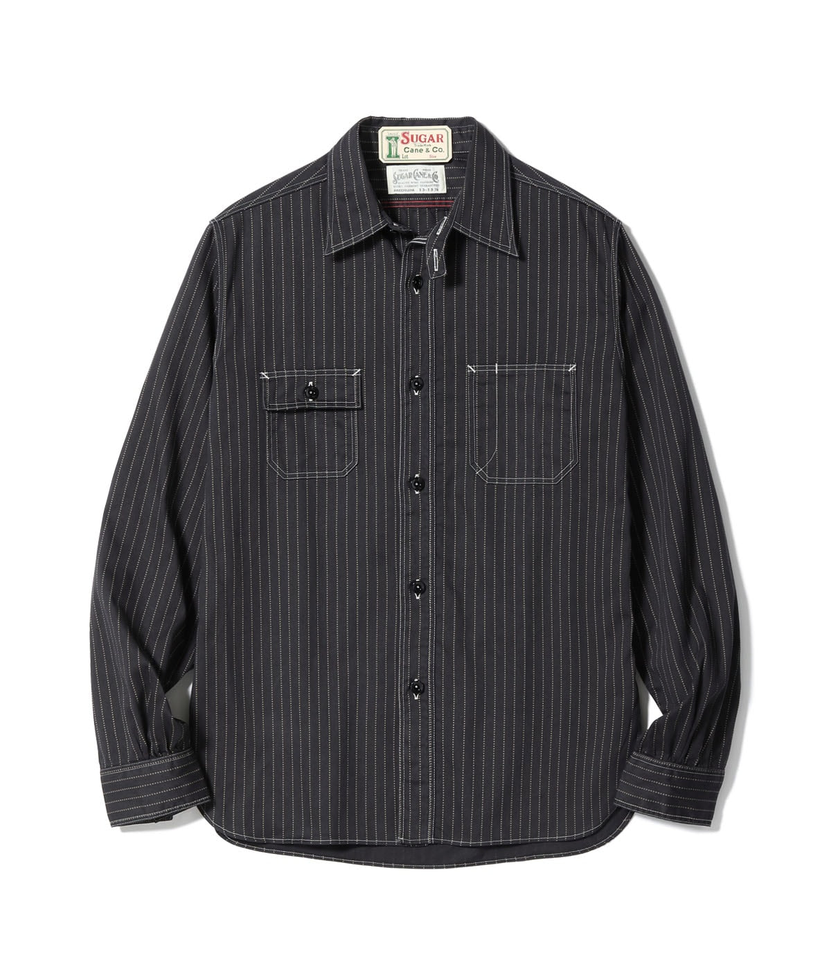 SC29585 FICTION ROMANCE 8.5oz. BLACK WABASH STRIPE WORK SHIRT - BLACK WABASH