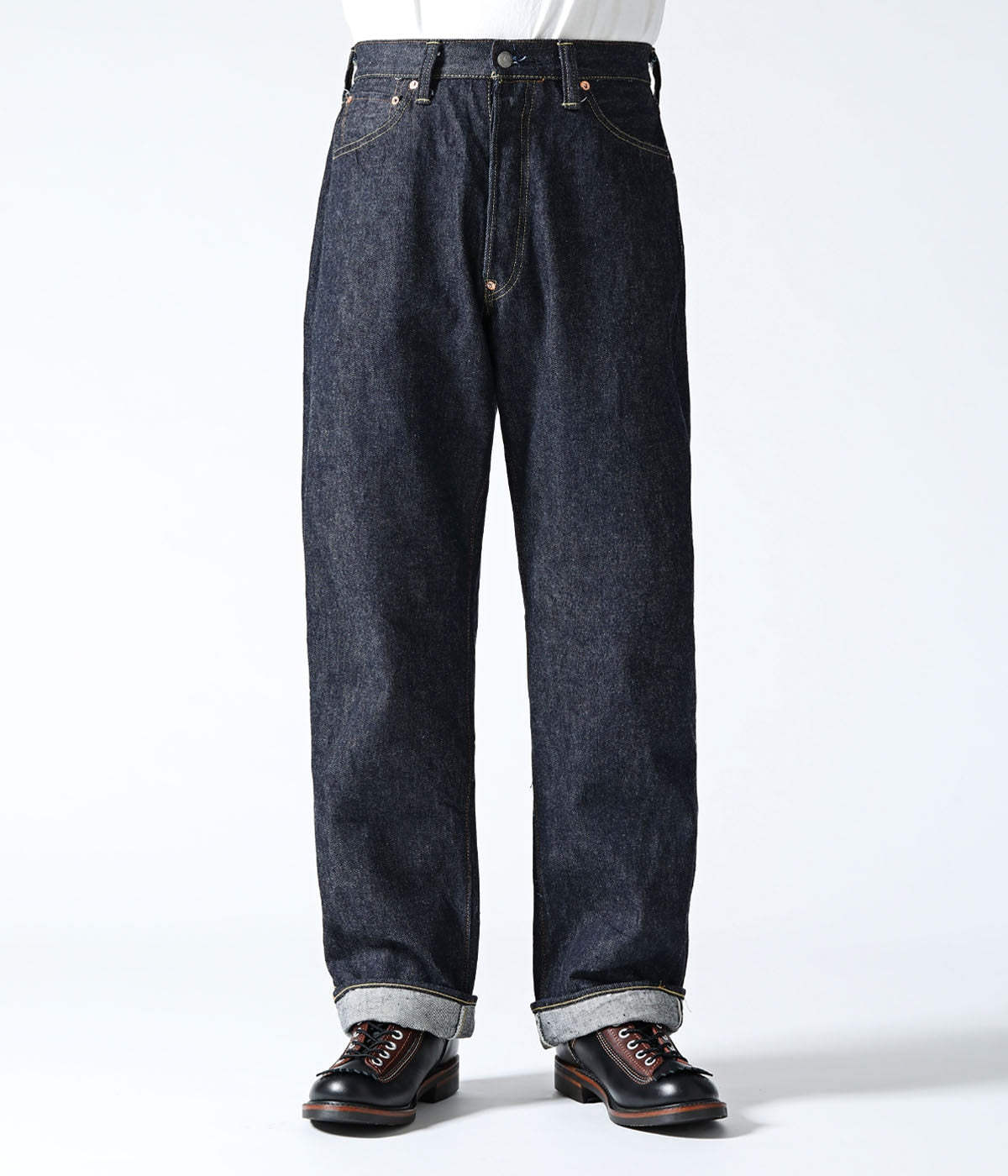 SC42025 13oz. DENIM WAIST OVERALLS 2025 MODEL (WIDE LEG) - INDIGO
