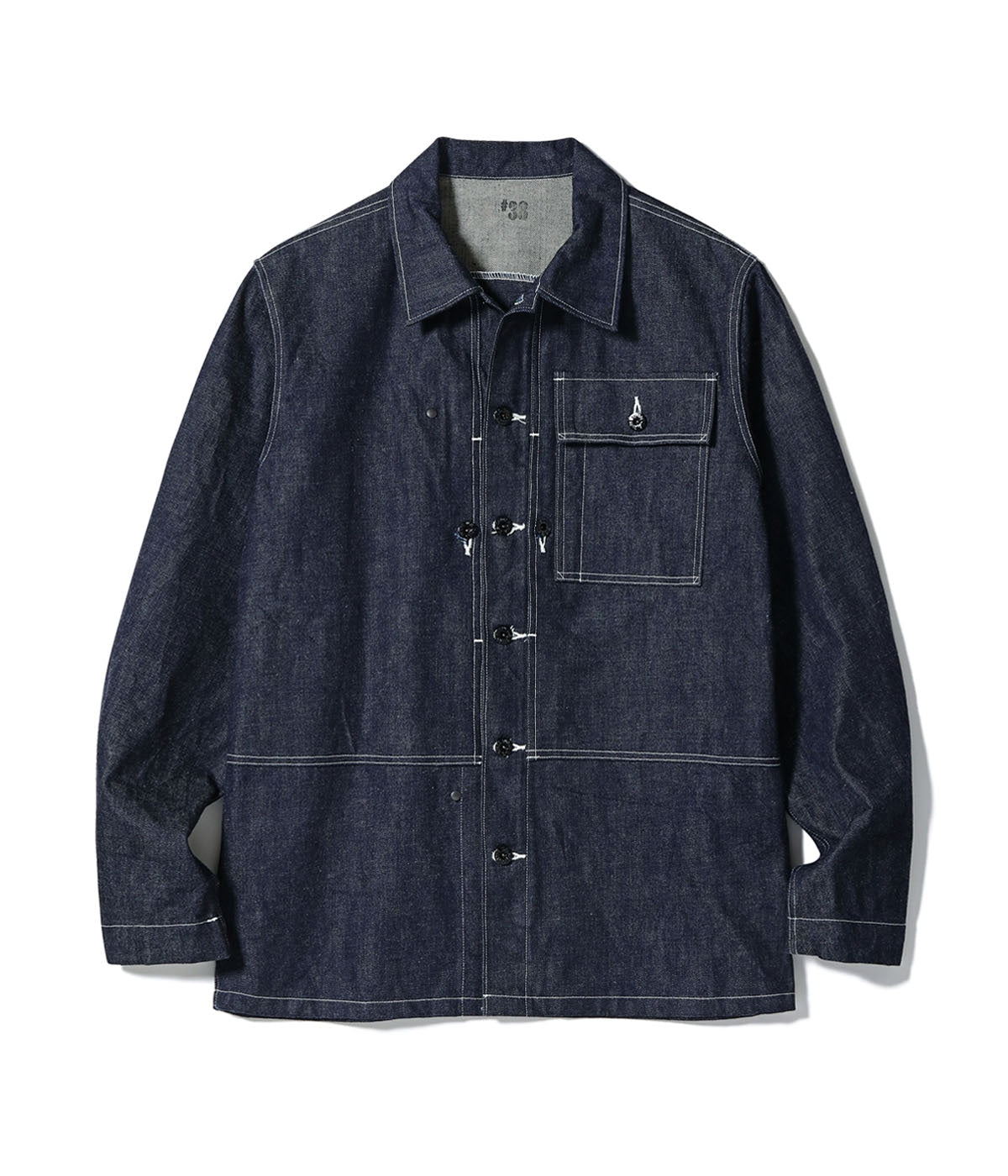 BR15886 US MARINE CORPS M-1944 DENIM CIVILIAN UTILITY JACKET - INDIGO