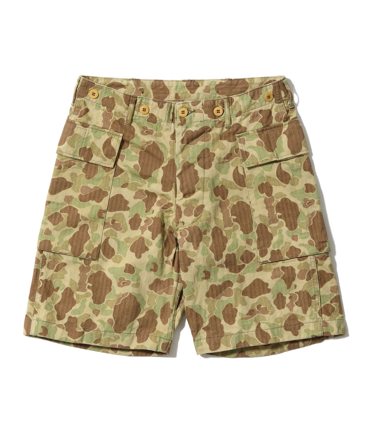 BR52660 TROUSERS, HERRINGBONE TWILL CAMOUFLAGE SHORTS - CAMOUFLAGE