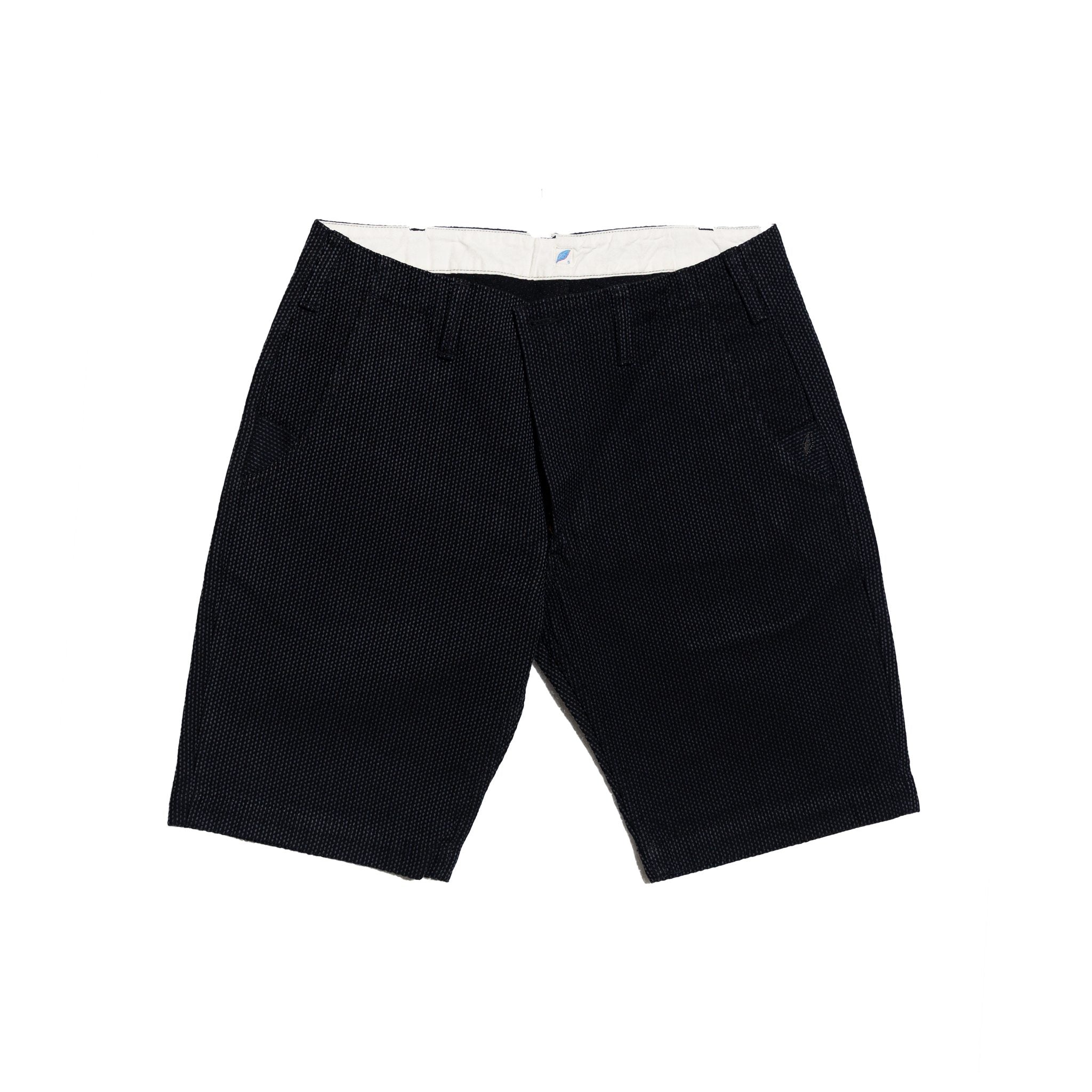 1171-BK SASHIKO SHORT PANTS - GRAY X BLACK