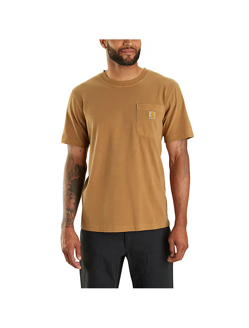 RE-ENGINEERED RELAXED FIT LIGHTWEIGHT GARMENT DYED POCKET TEE S/S - CARHARTT BROWN