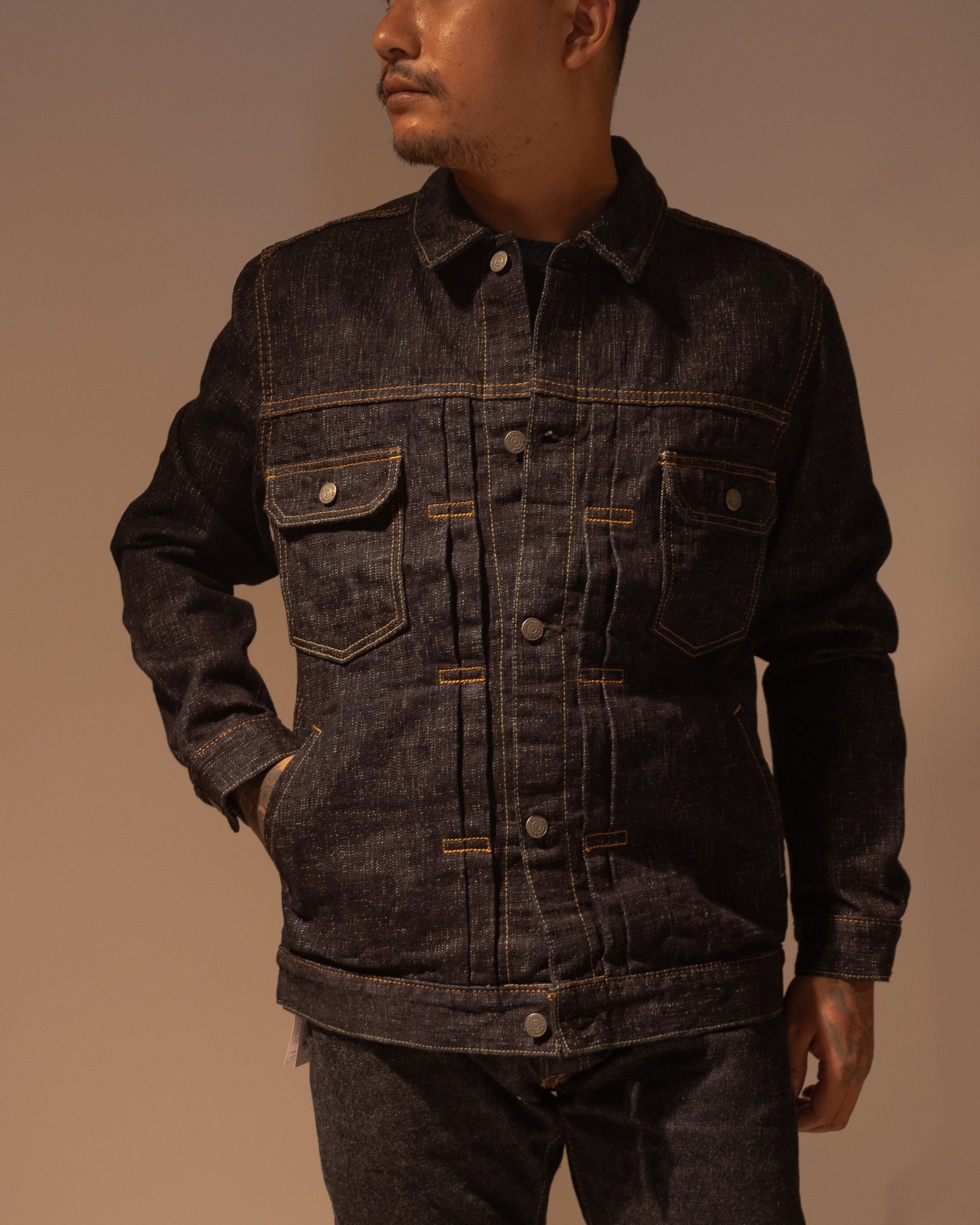 6111 DOUBLE SLUB DENIM TYPE 2 JACKET - INDIGO