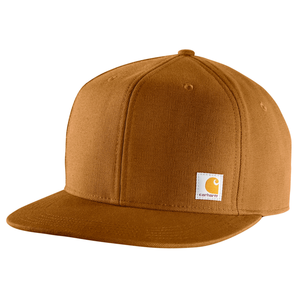 FIRM DUCK FLAT BRIM CAP - CARHARTT BROWN