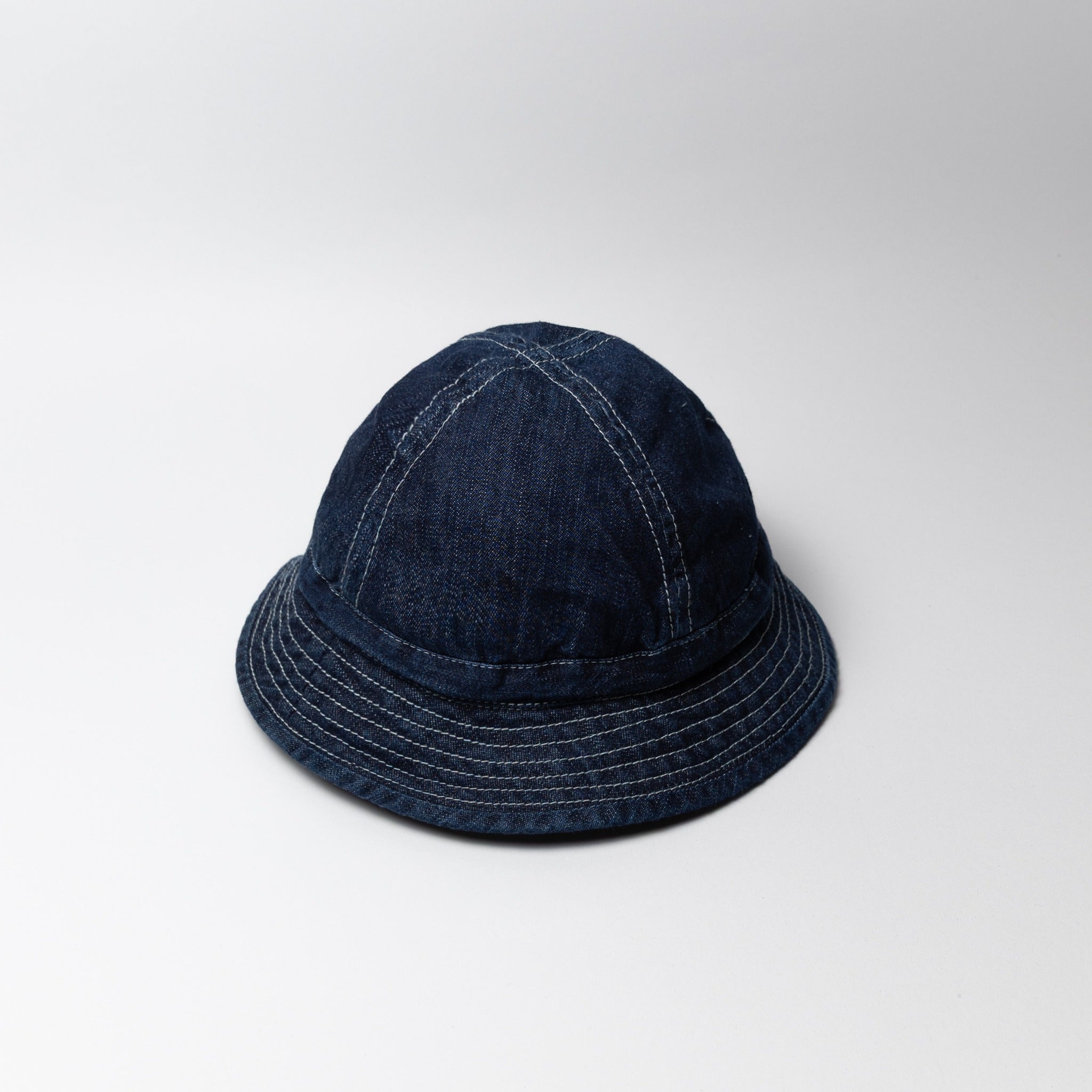 DENIM 4PANEL DAISY HAT - INDIGO
