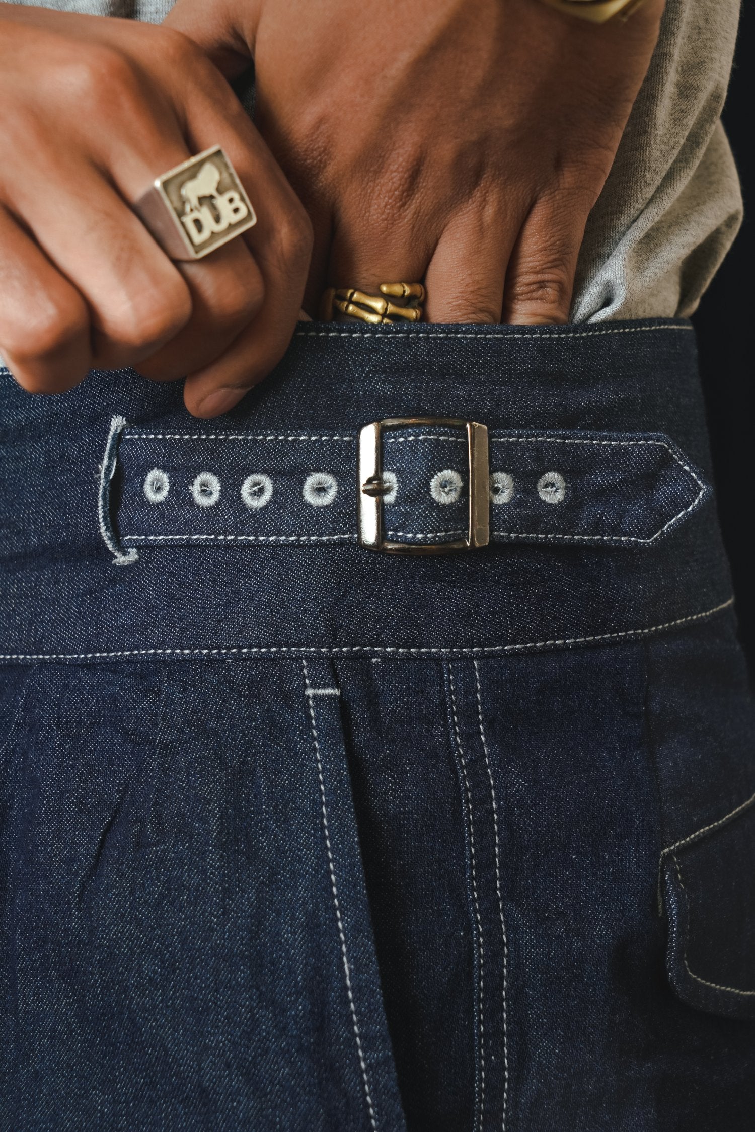 GURKHA SHORTS - INDIGO DENIM