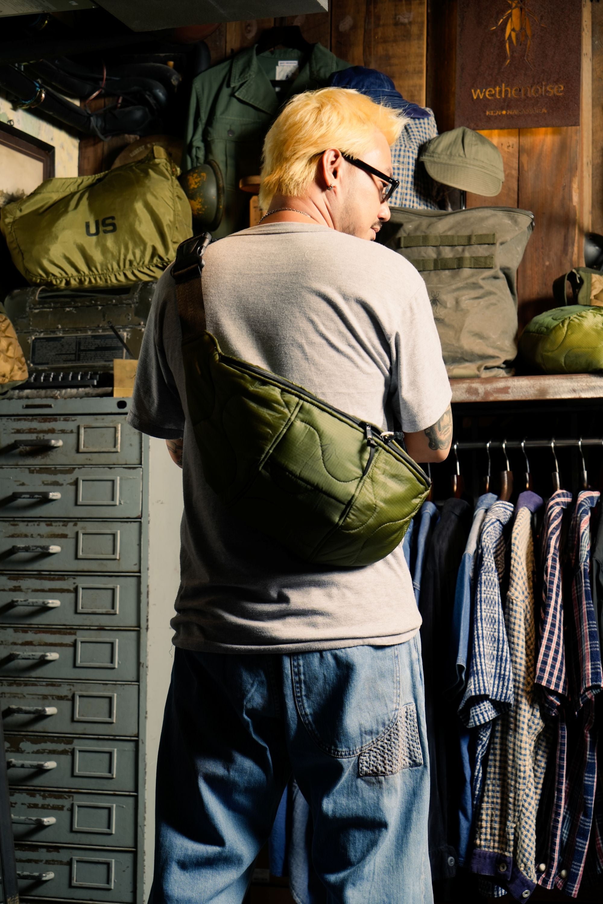 M-65 LINER REMAKE WAIST BAG - VINTAGE