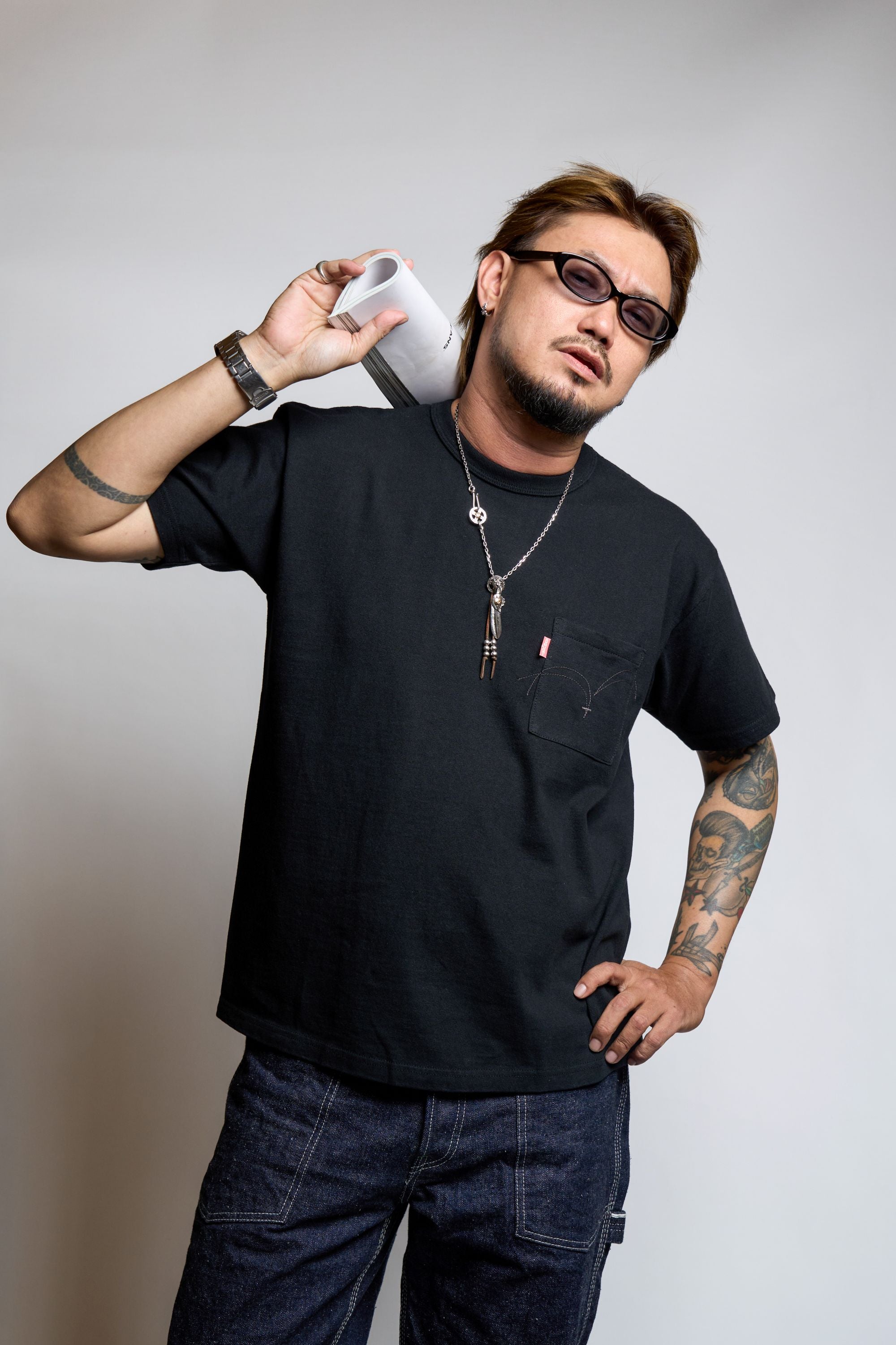 SJPOT01 POCKET TEE - BLACK