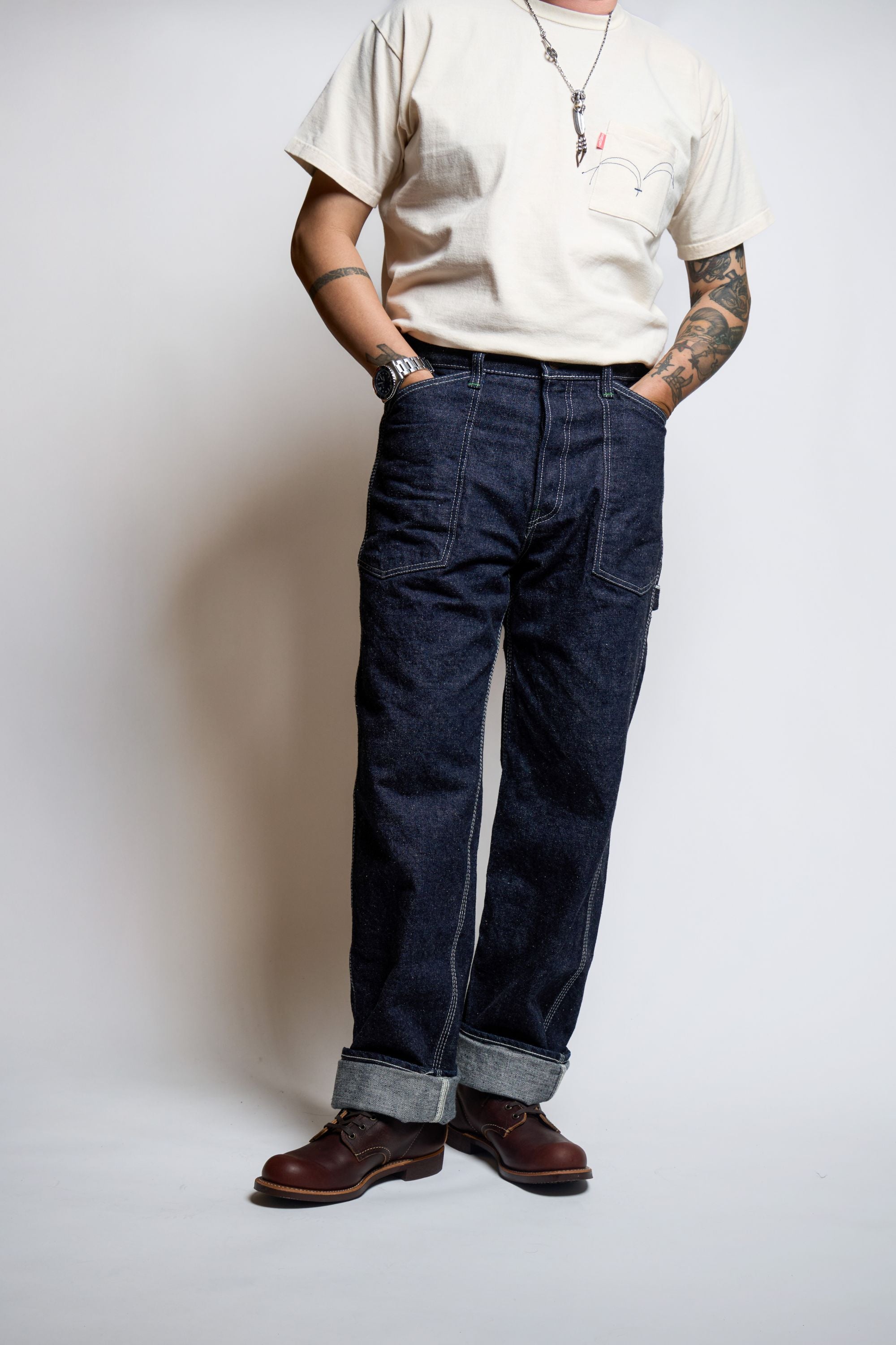 SJPT-AP25 BAKER PANTS - INDIGO