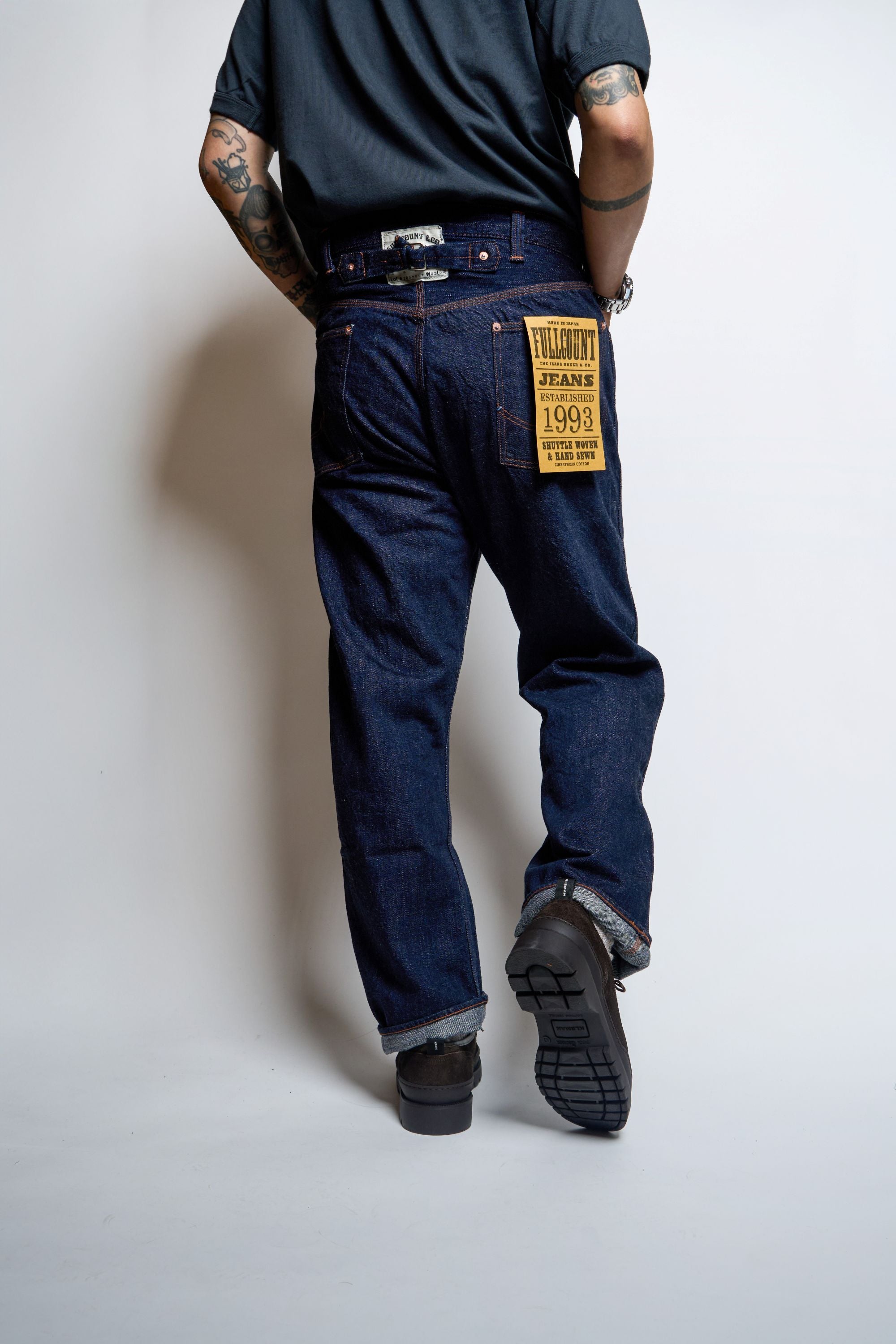 0105PRNT 5P Denim Work Pants(Super Smooth) - INDIGO BLUE