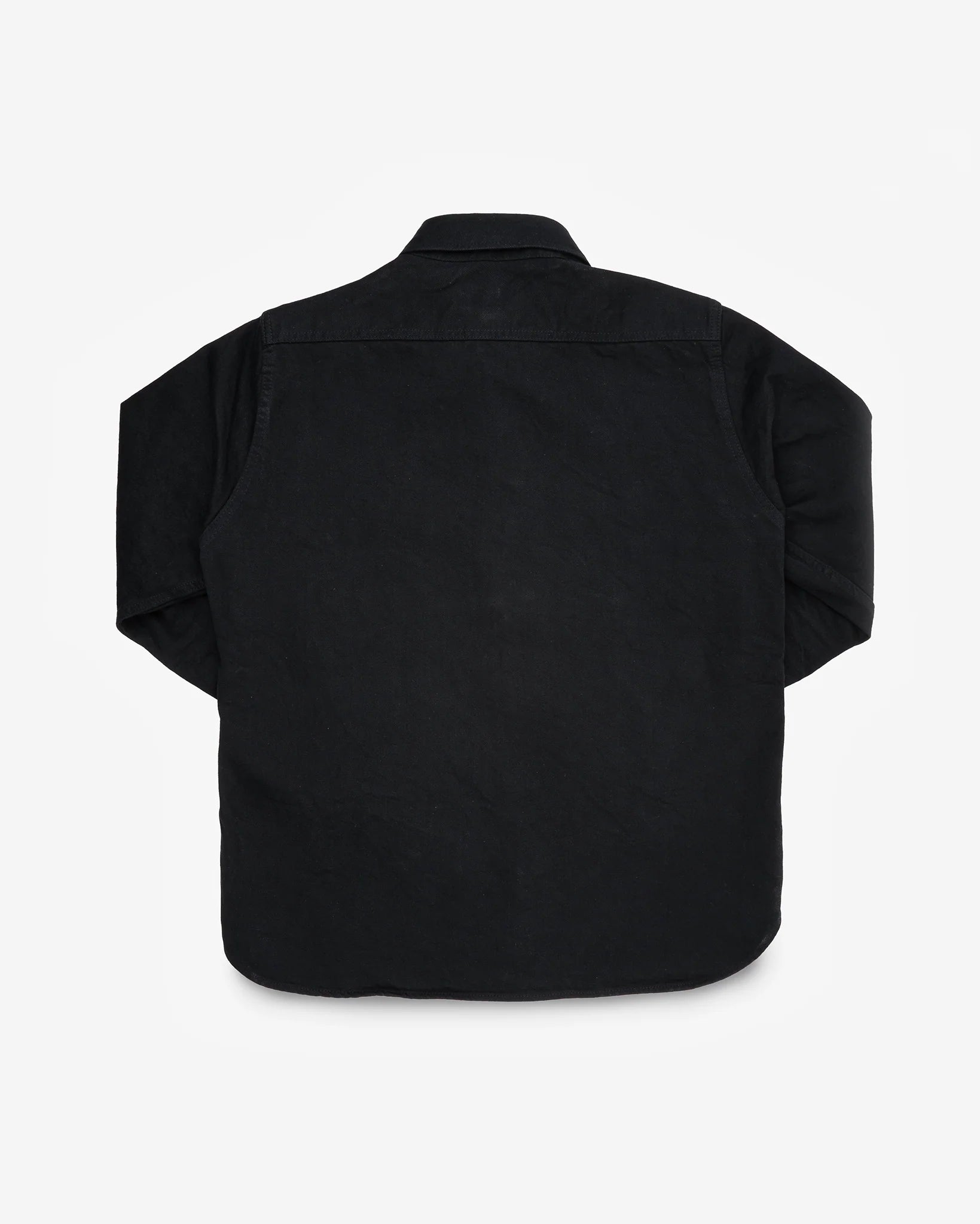 IHSH-338 12oz Selvedge Denim Work Shirt With Snaps - BLACK