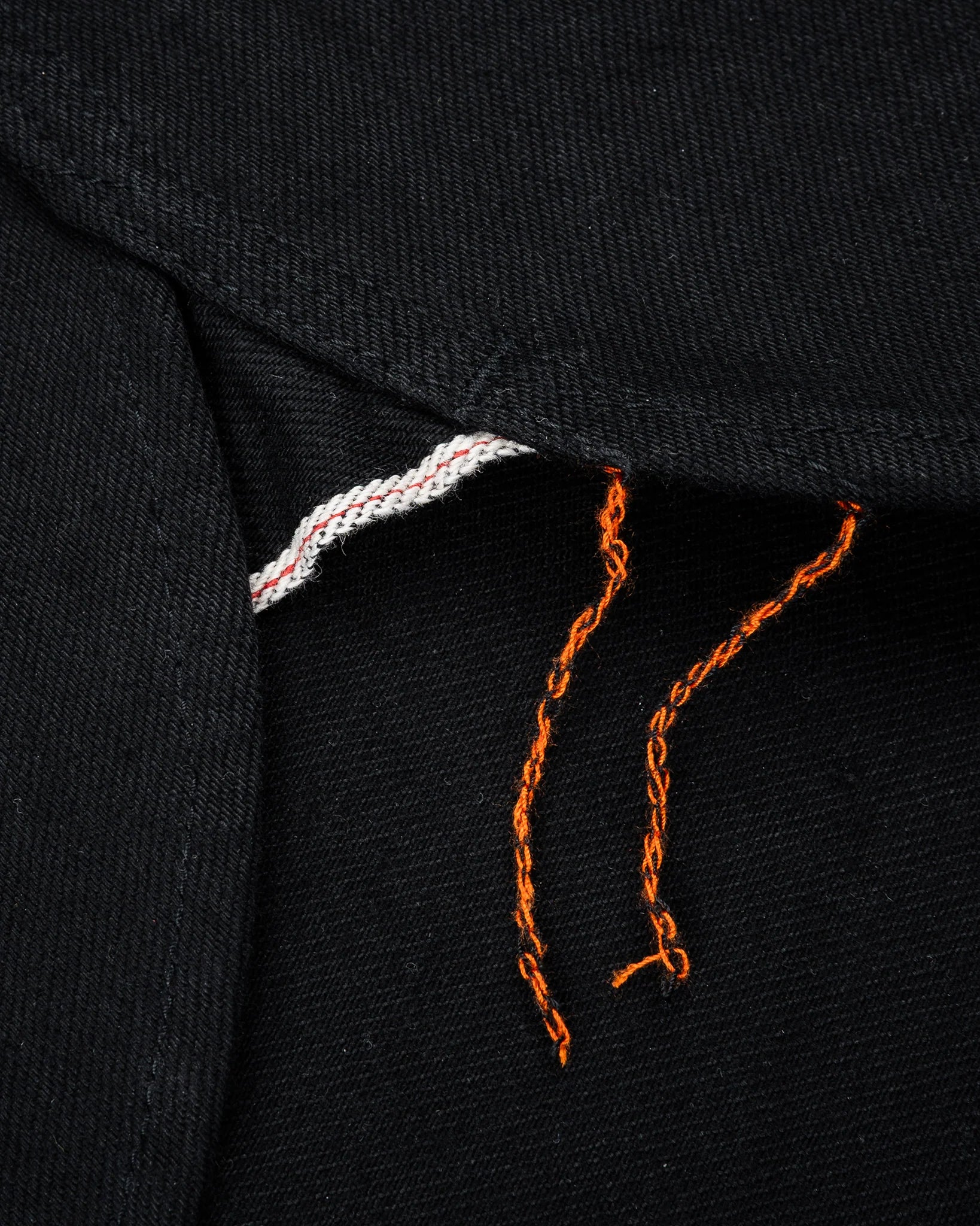 IHSH-338 12oz Selvedge Denim Work Shirt With Snaps - BLACK
