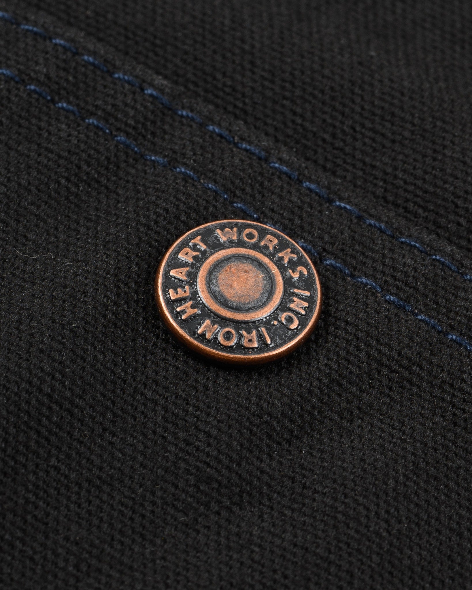 IHJ-159-BLK 13.5oz DUCK COLLARLESS CHORE JACKET - BLACK