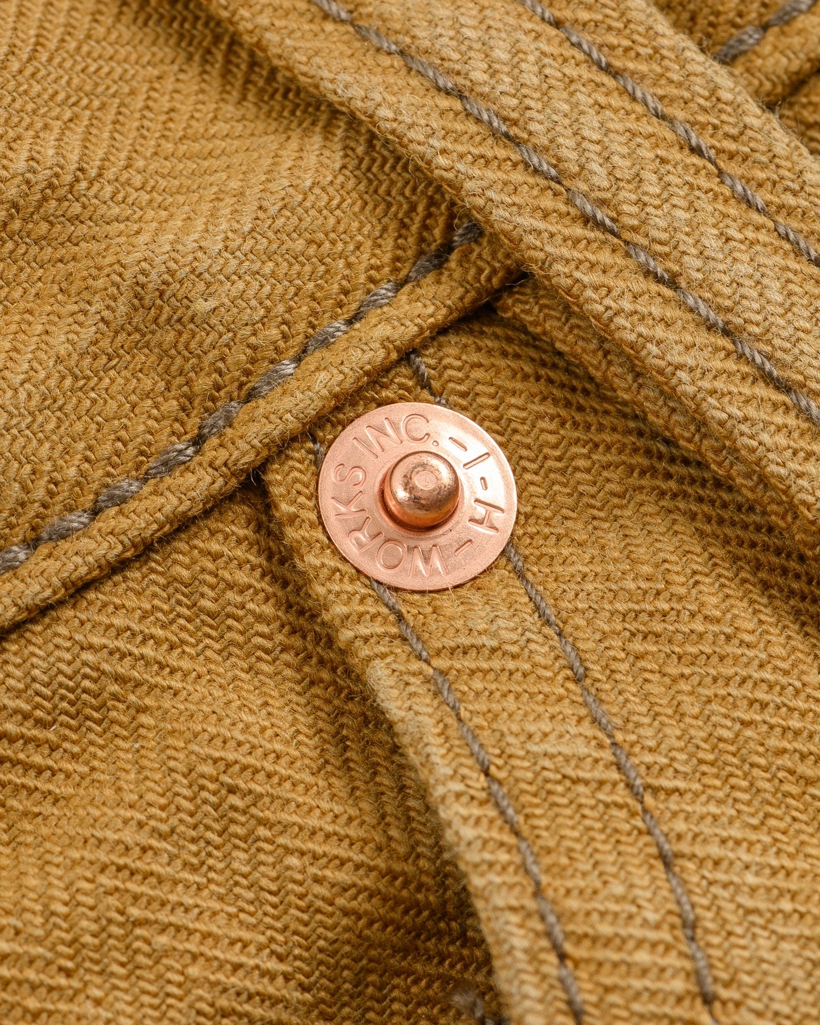 IH-831-BRN 10oz HERRINGBONE PAINTER’S PANTS - BROWN