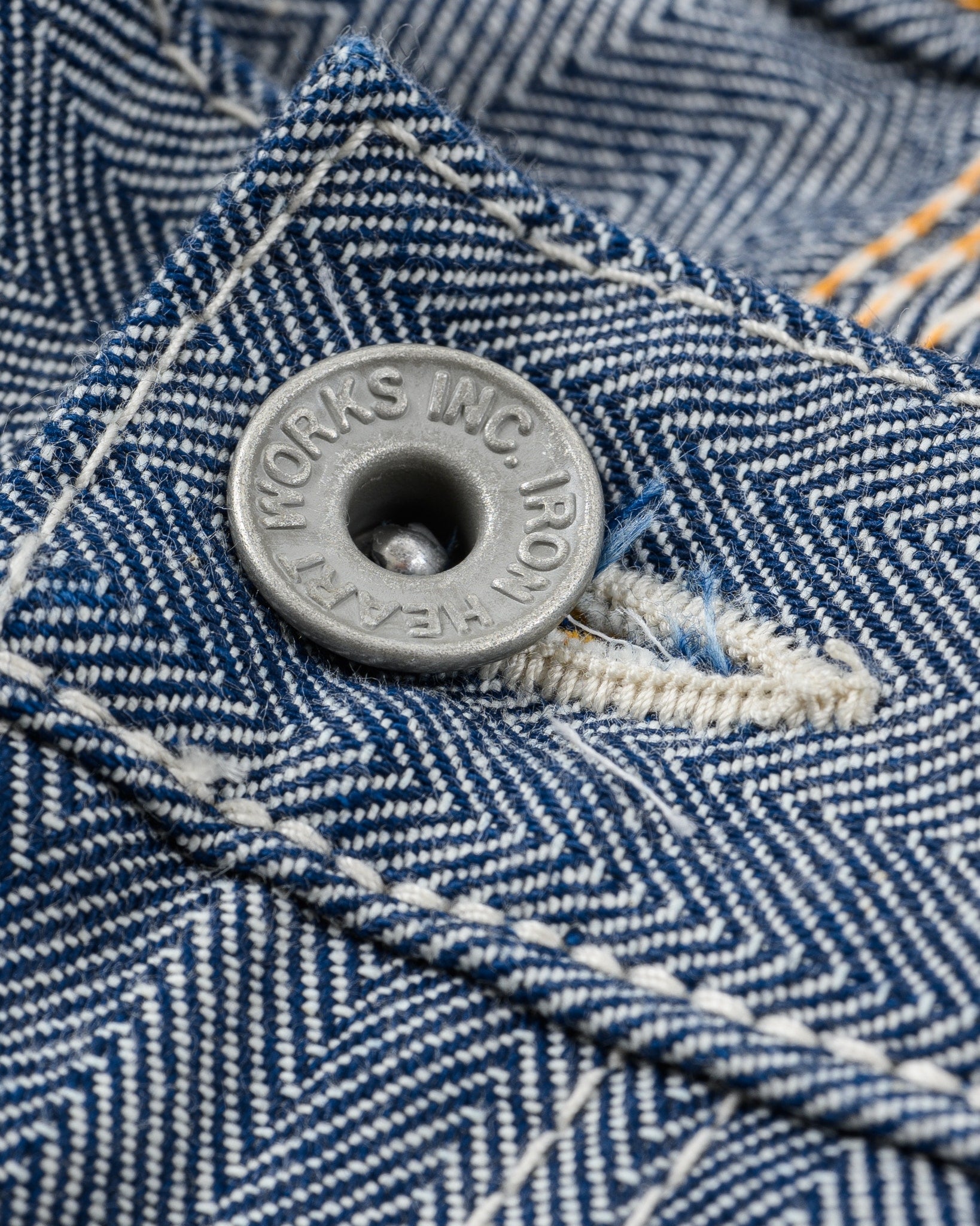 IH-830-IND 10.5oz HERRINGBONE PAINTER’S PANTS - INDIGO