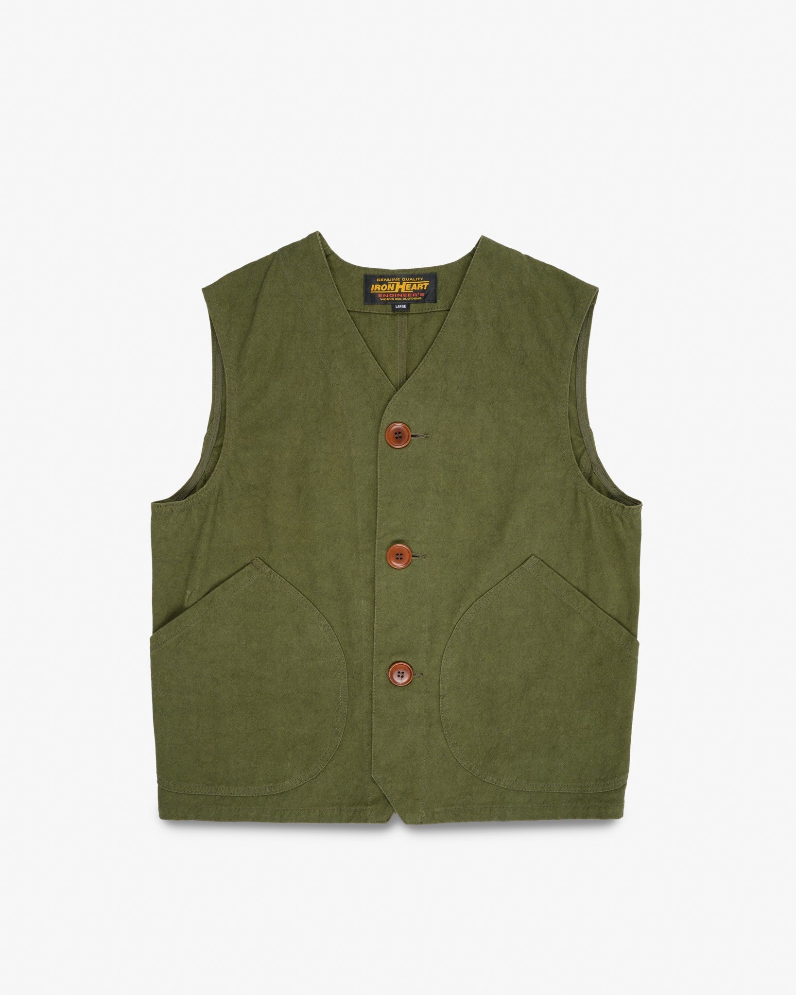 IHV-52-OLV 12oz DUCK CANVAS HUNTING VEST - OLIVE