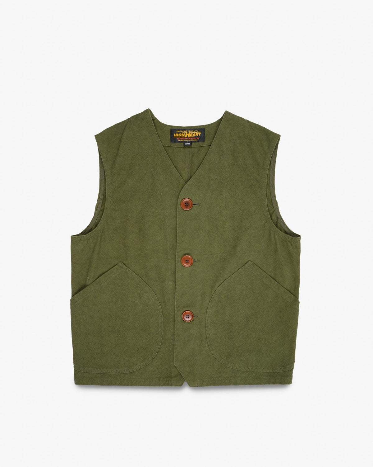 IHV-52-OLV 12oz DUCK CANVAS HUNTING VEST - OLIVE