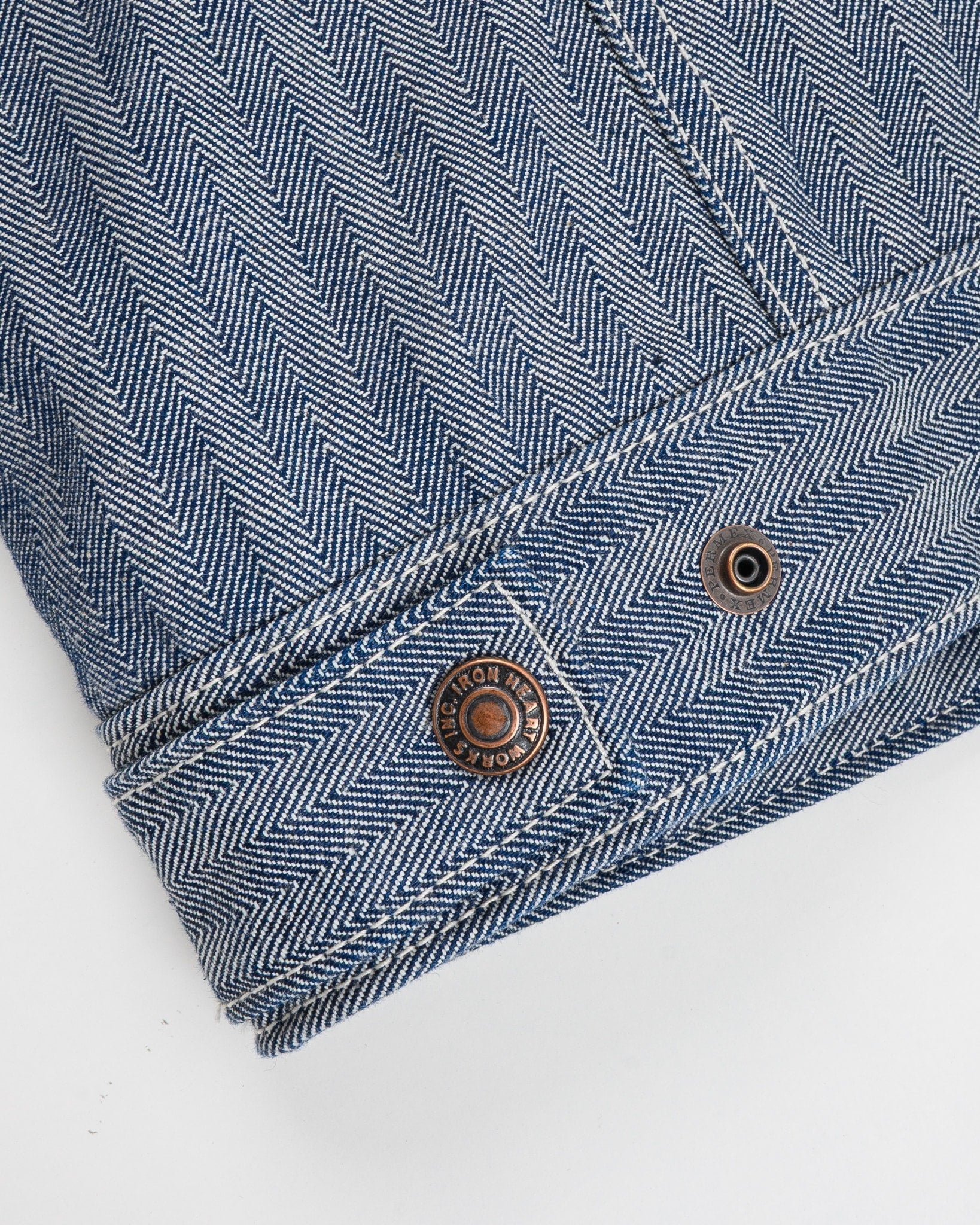 IHJ-164-IND 10.5oz HERRINGBONE WORK JACKET - INDIGO