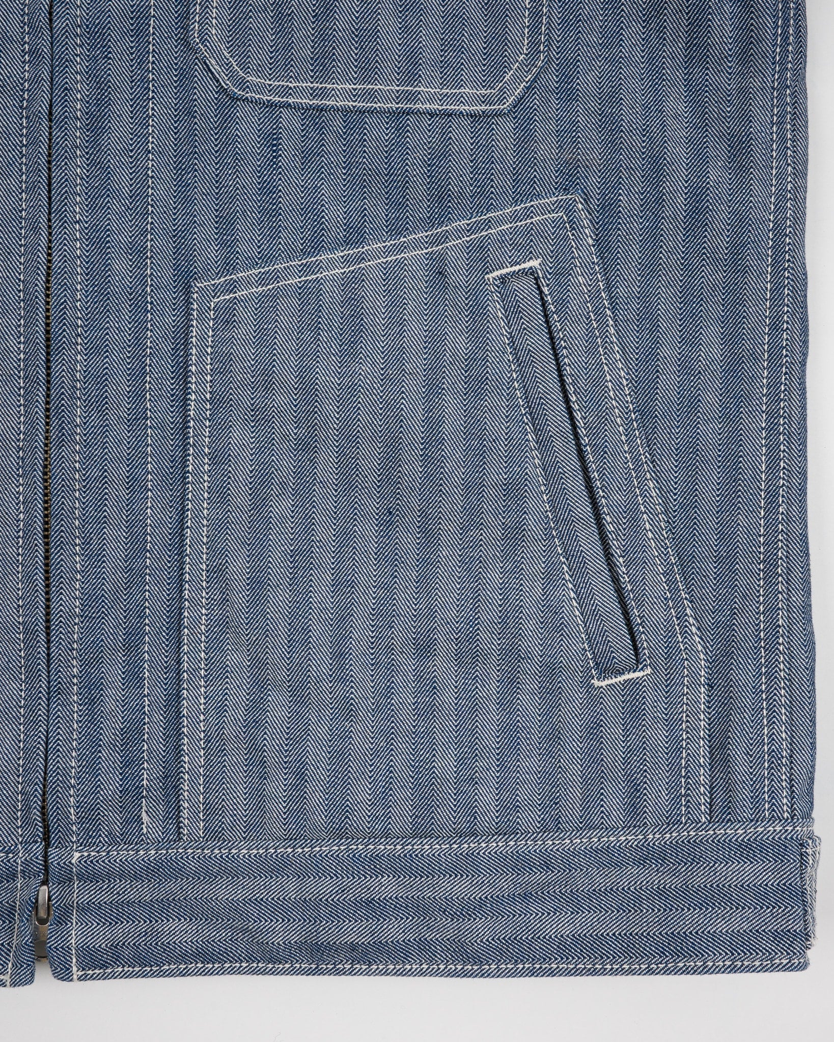 IHJ-164-IND 10.5oz HERRINGBONE WORK JACKET - INDIGO