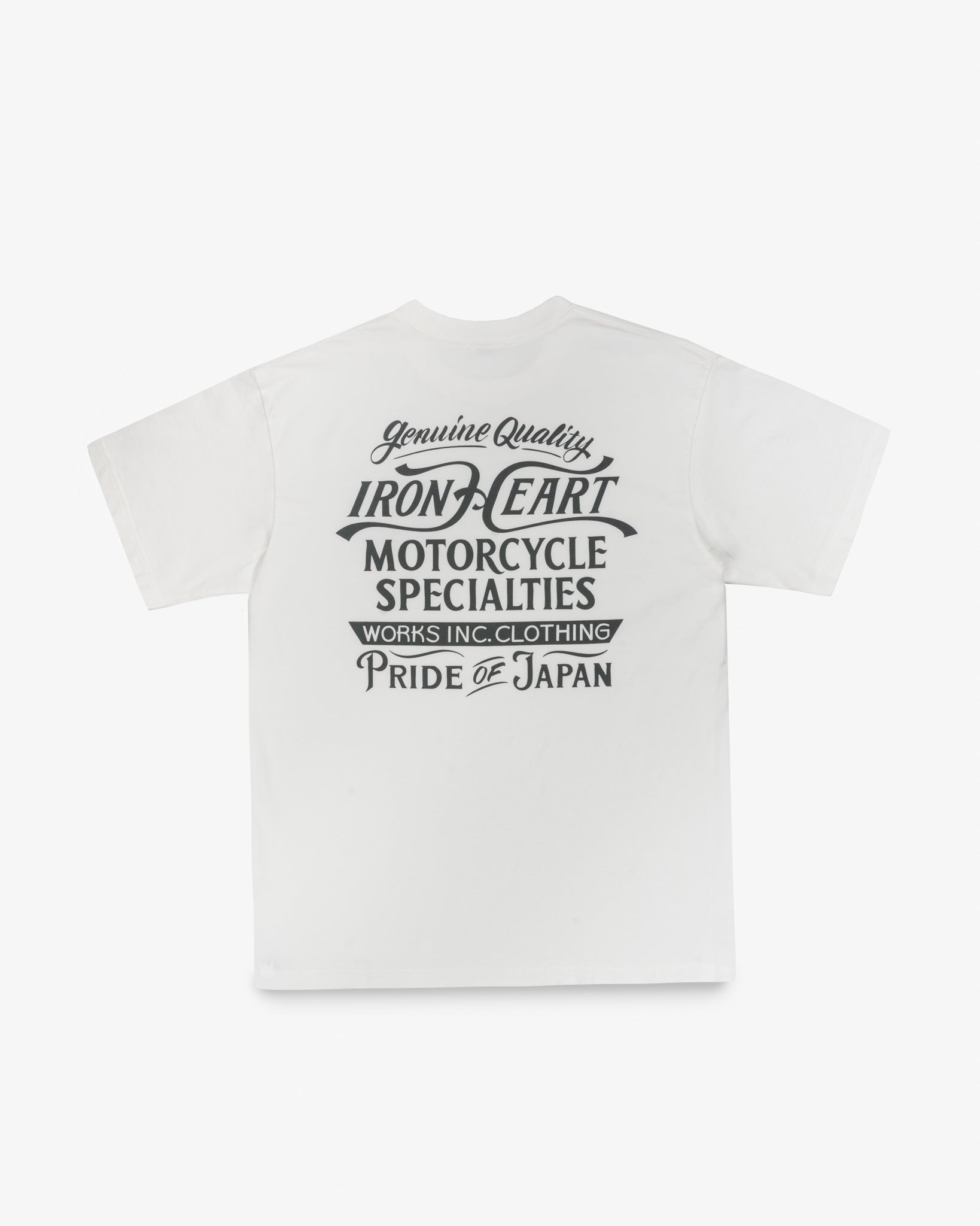 IHT-2505-WHT 7.5oz Printed Loopwheel Crew Neck T-Shirt - WHITE