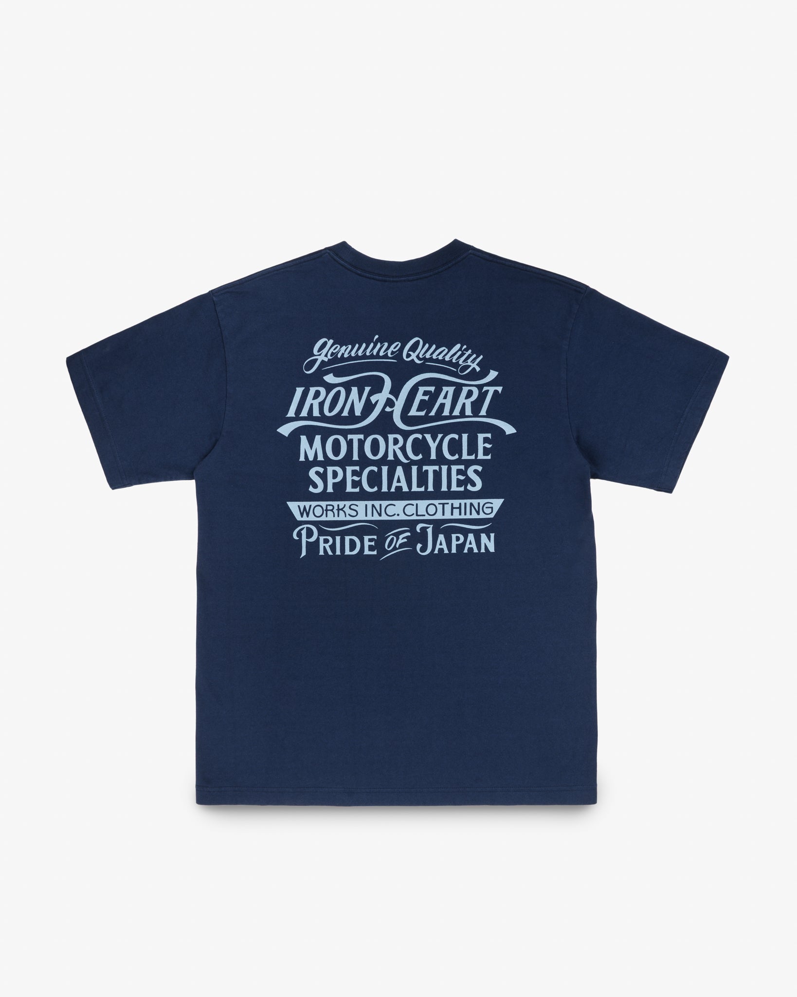 IHT-2505-NAV 7.5oz Printed Loopwheel Crew Neck T-Shirt - NAVY
