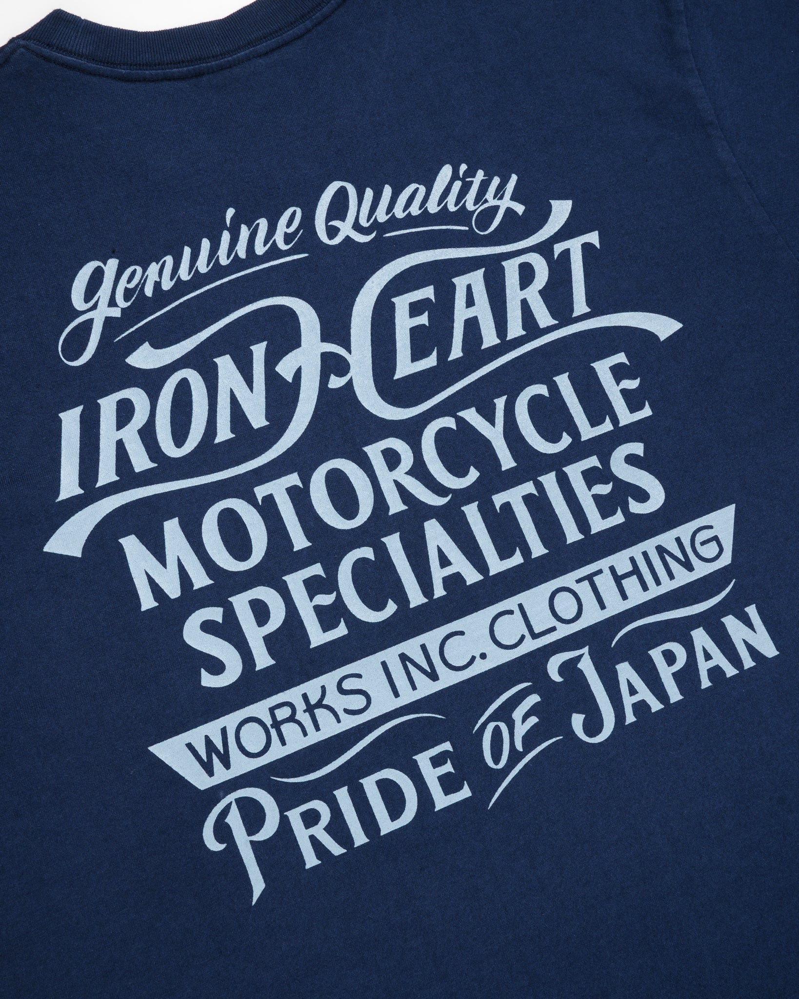 IHT-2505-NAV 7.5oz Printed Loopwheel Crew Neck T-Shirt - NAVY