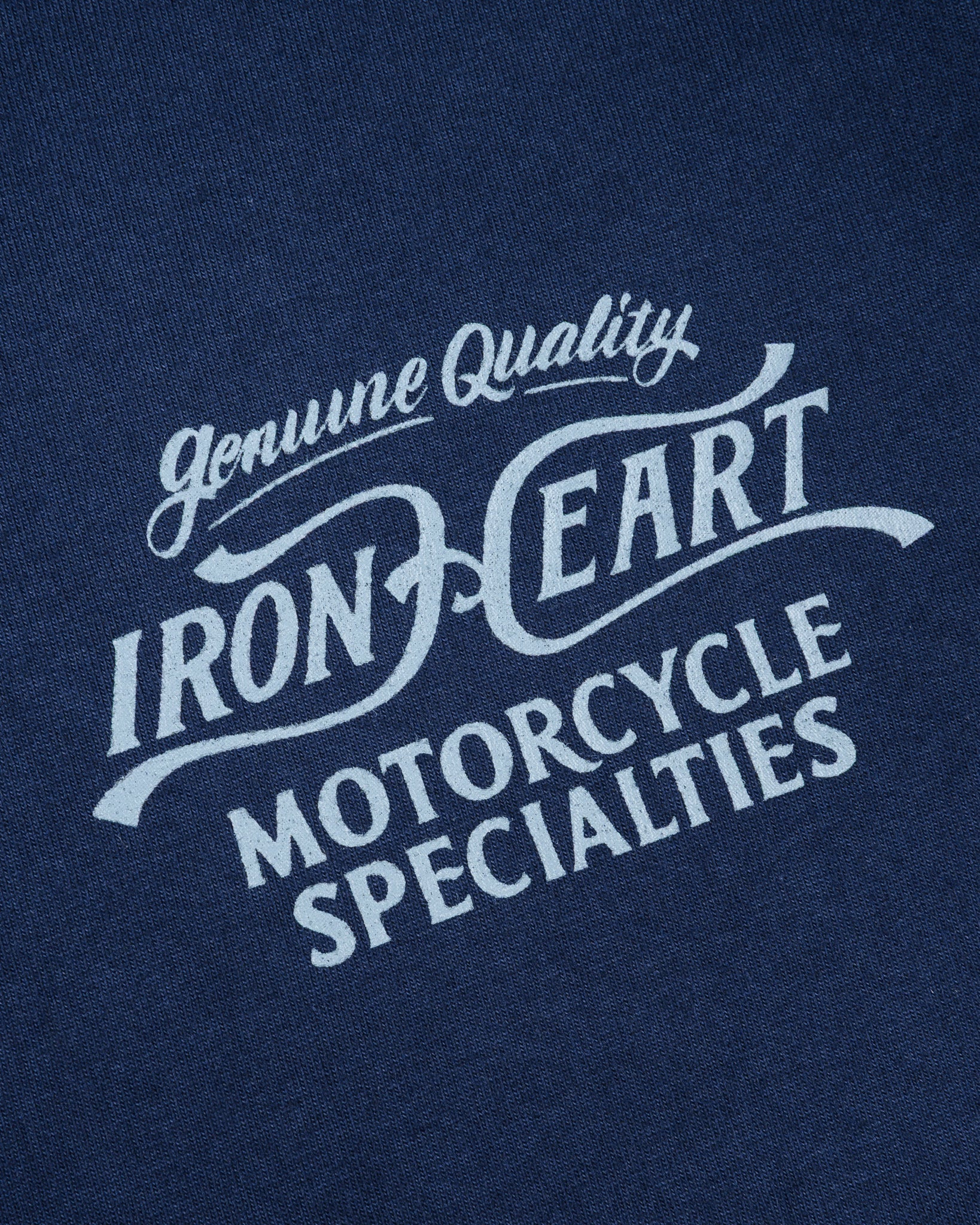 IHT-2505-NAV 7.5oz Printed Loopwheel Crew Neck T-Shirt - NAVY