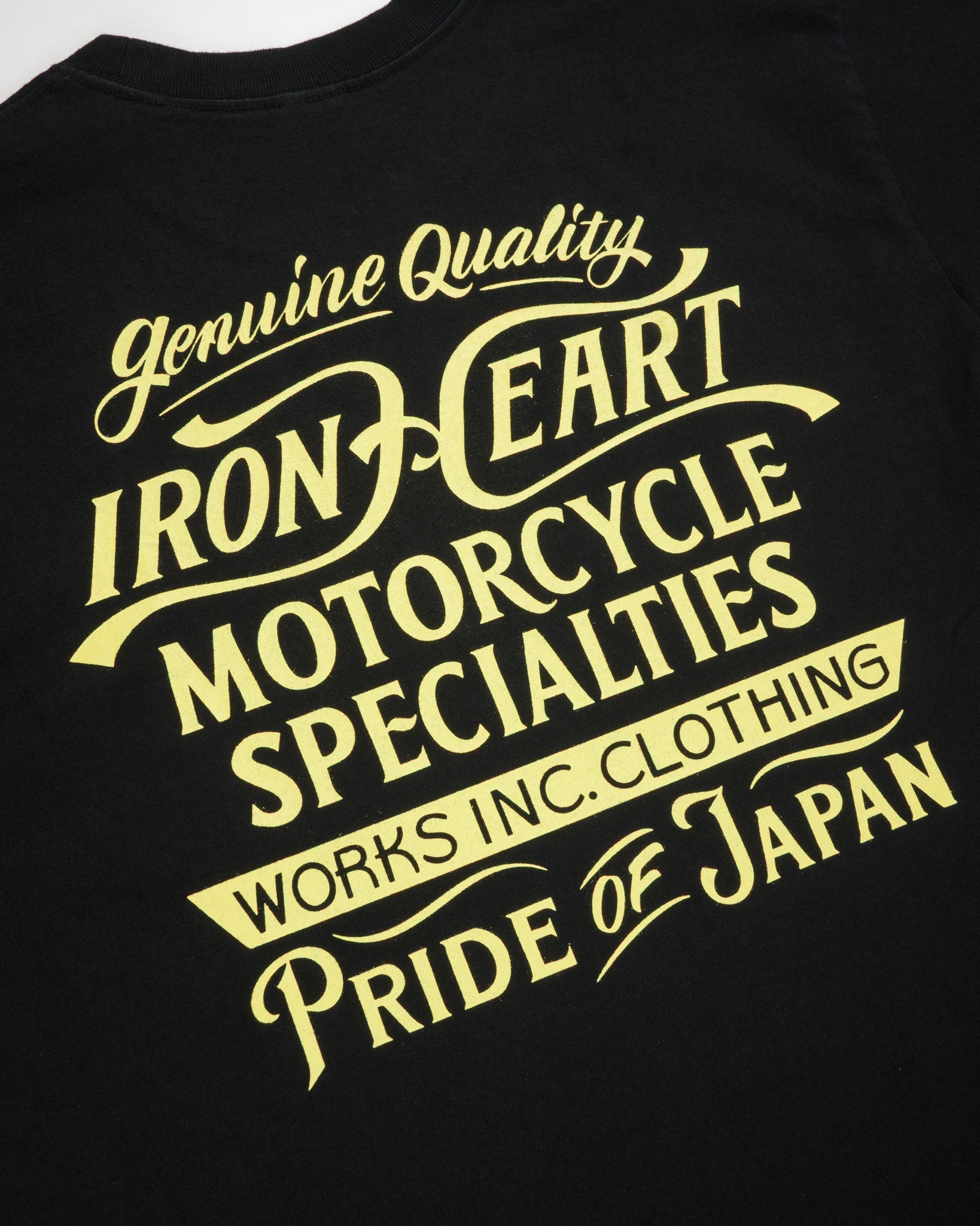 IHT-2505-BLK 7.5oz Printed Loopwheel Crew Neck T-Shirt - BLACK
