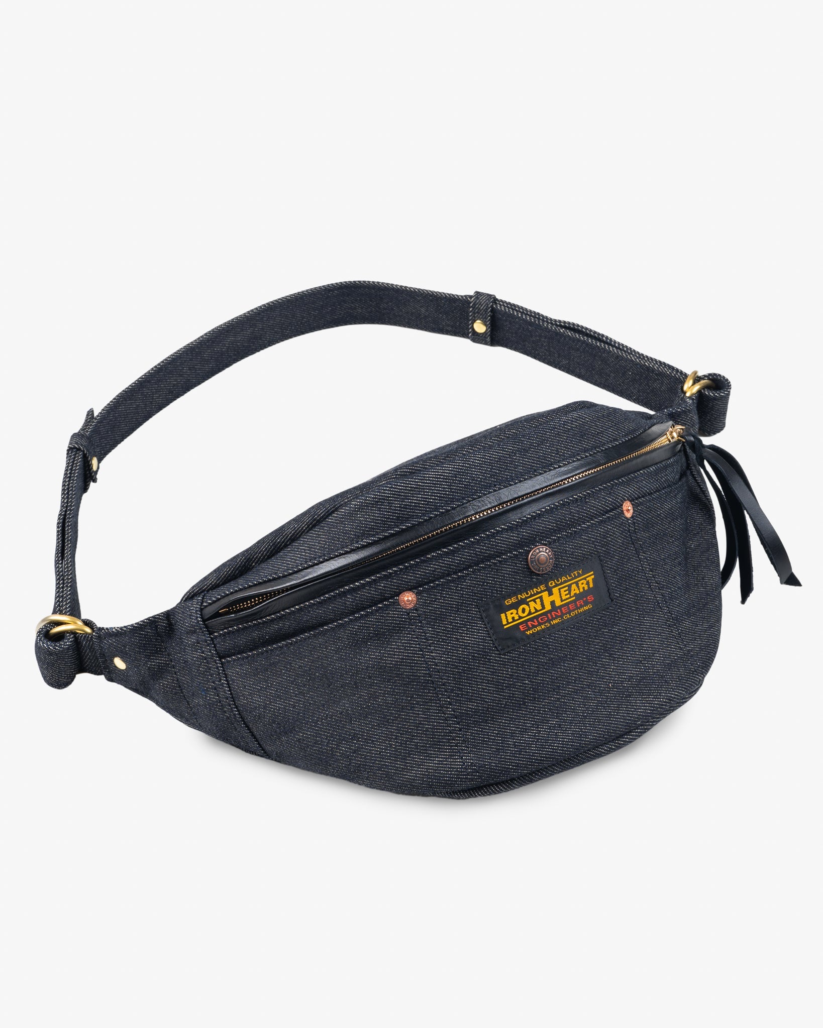 IHE-37-IND 21OZ DENIM WAIST BAG - INDIGO