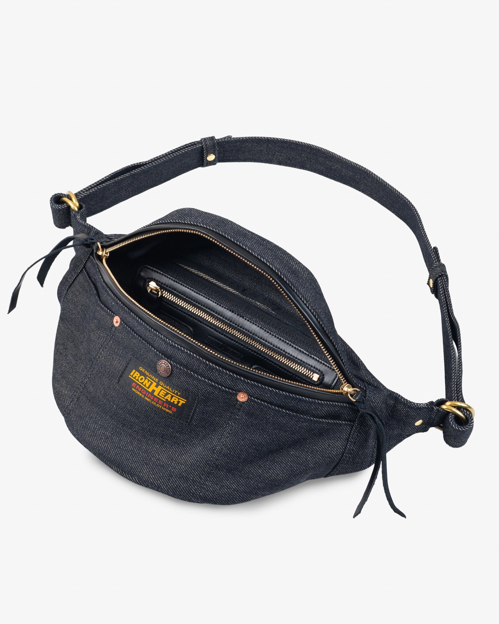 IHE-37-IND 21OZ DENIM WAIST BAG - INDIGO
