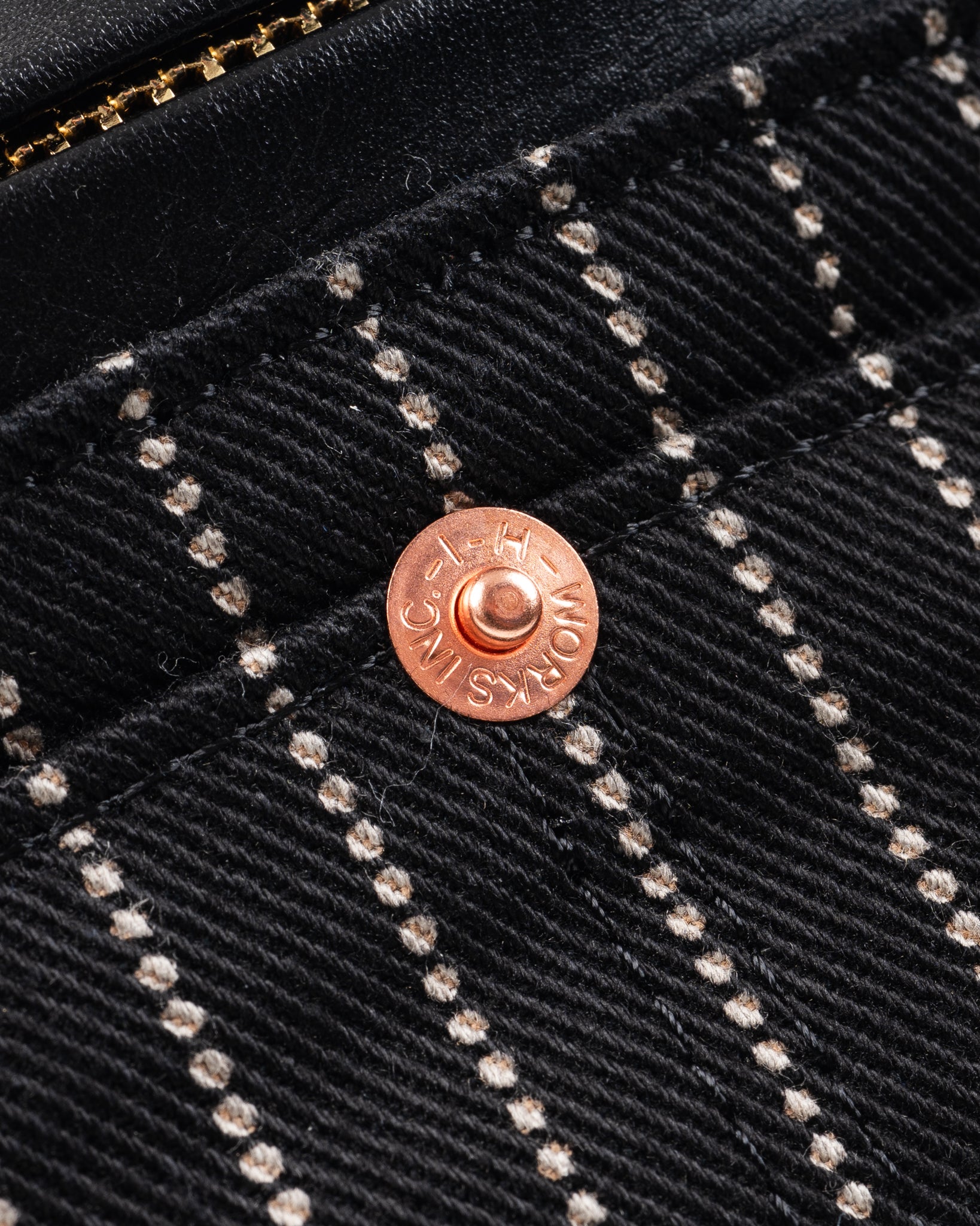 IHE-37-BLKW 12OZ WABASH WAIST BAG - BLACK