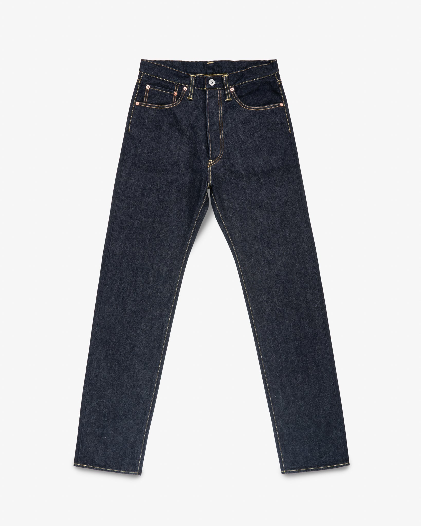 IH-1955S-142 14OZ SELVEDGE DENIM "1955" VINTAGE TAPERED CUT JEANS - INDIGO