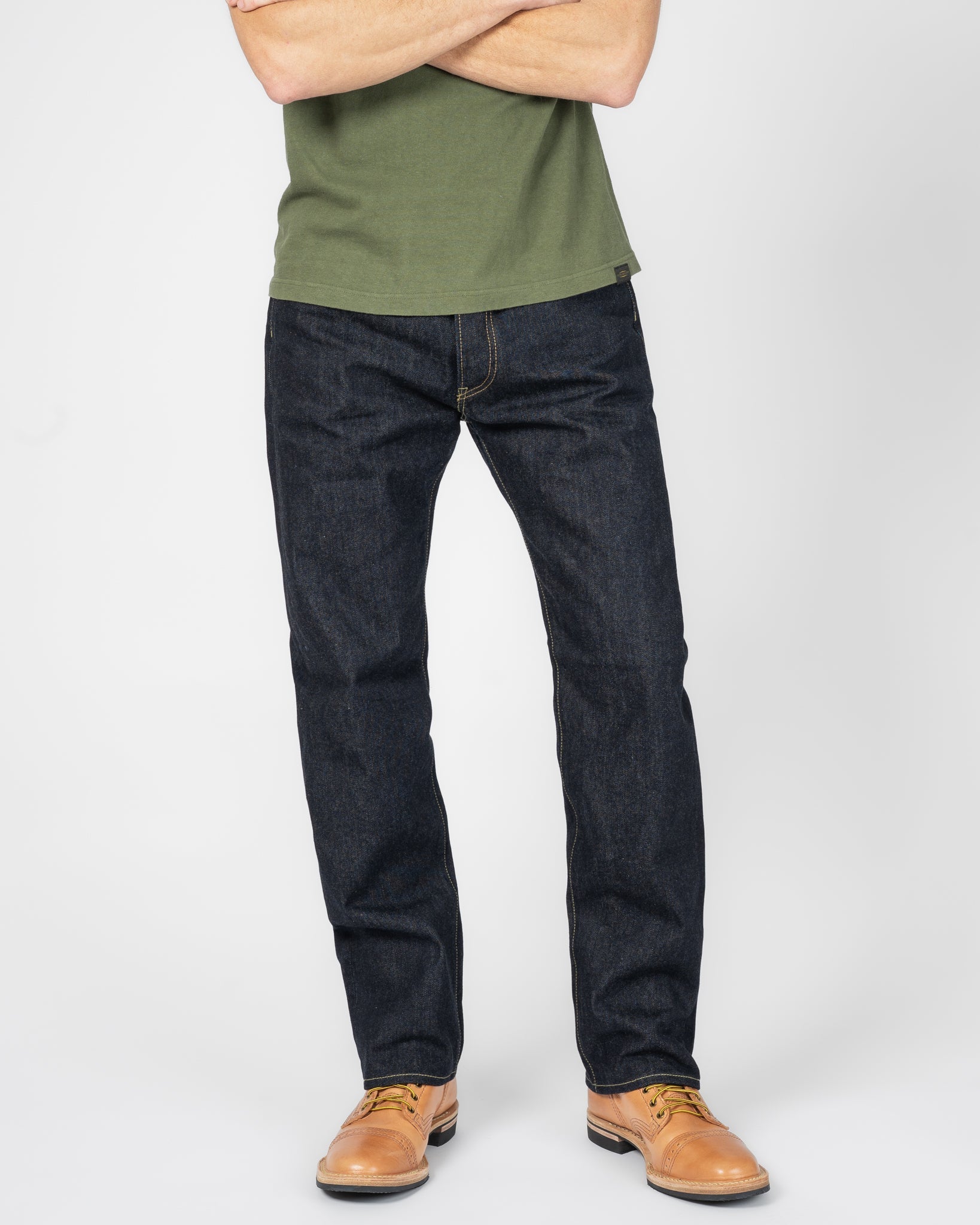 IH-1955S-142 14OZ SELVEDGE DENIM "1955" VINTAGE TAPERED CUT JEANS - INDIGO