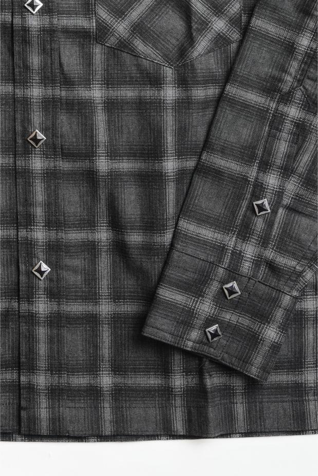 Mod Western Shirt - Printed Black JP Chambray