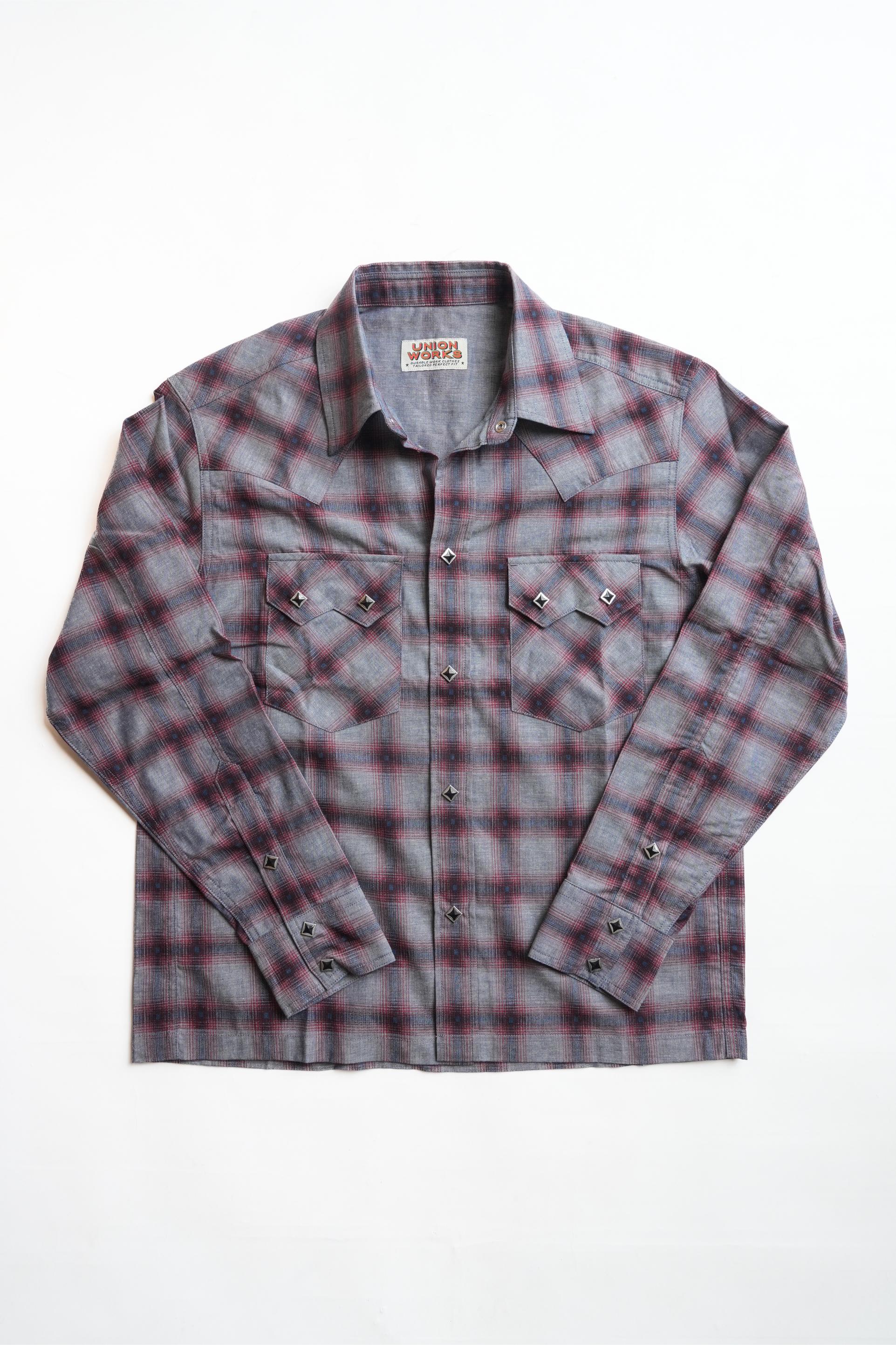 Mod Western Shirt - Printed Blue JP Chambray