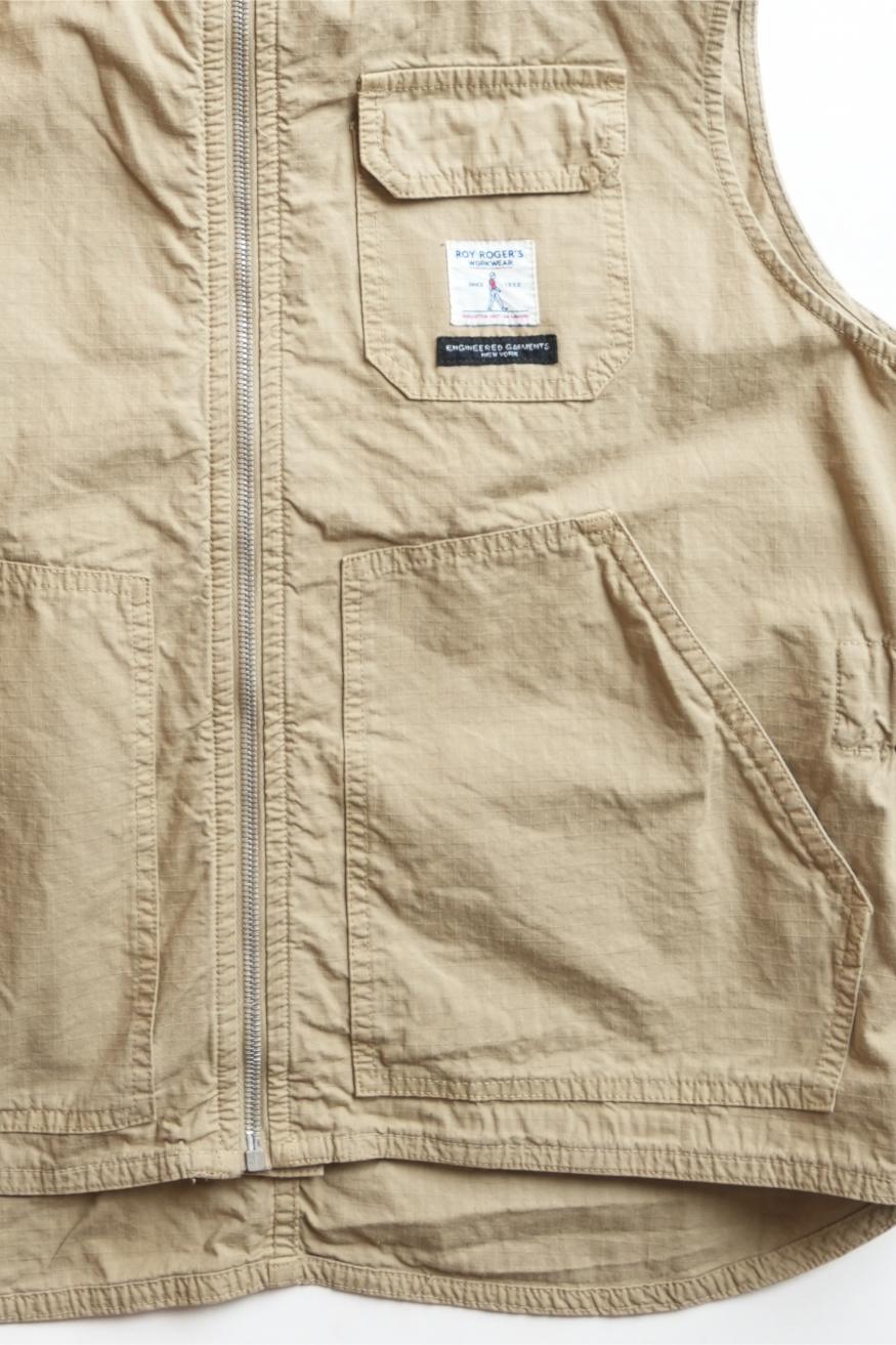 Field vest R.R.WORKWEAR x E.G. Ribstop - G.Dye Khaki