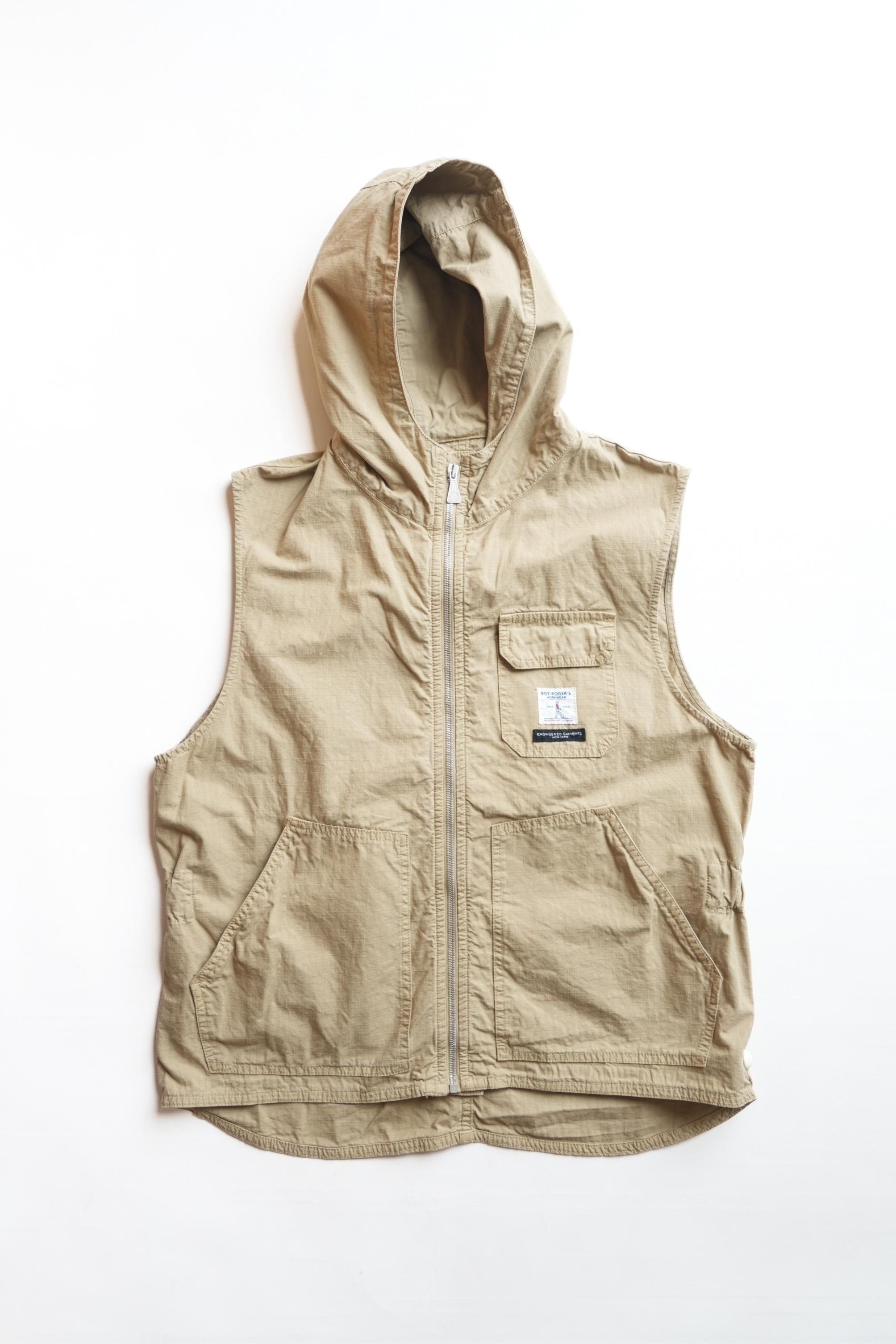 Field vest R.R.WORKWEAR x E.G. Ribstop - G.Dye Khaki