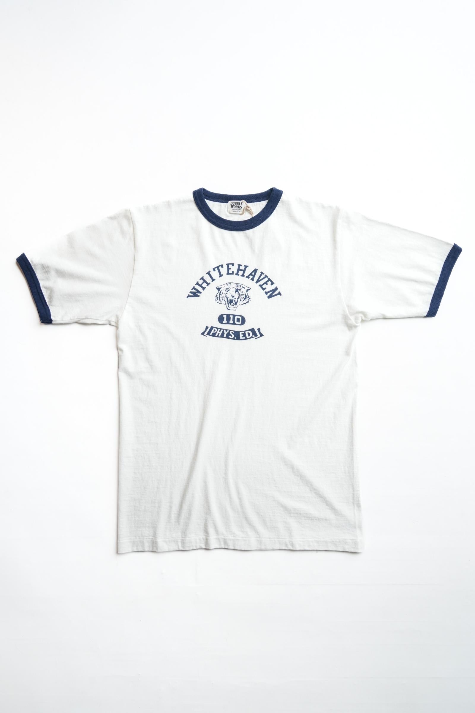 34006-03 RINGER TEE "WHITEHAVEN" - OFF WHITE X NAVY