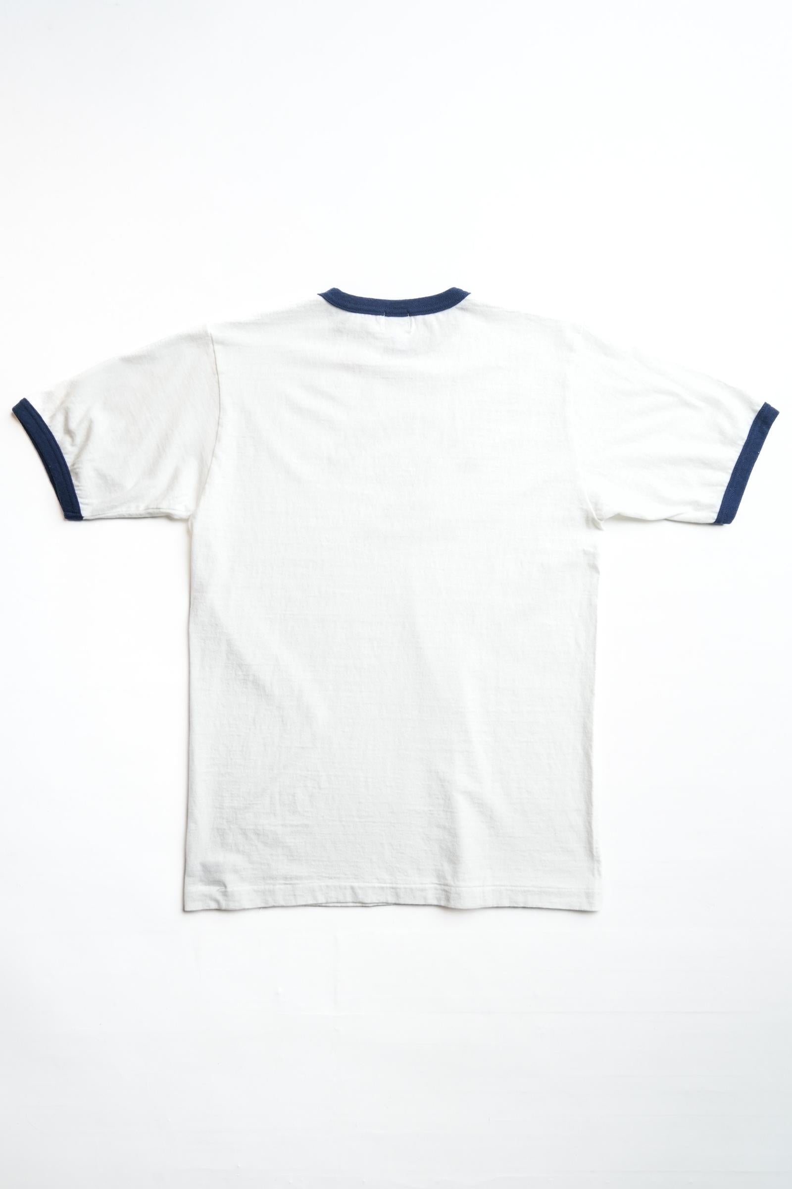 34006-03 RINGER TEE "WHITEHAVEN" - OFF WHITE X NAVY