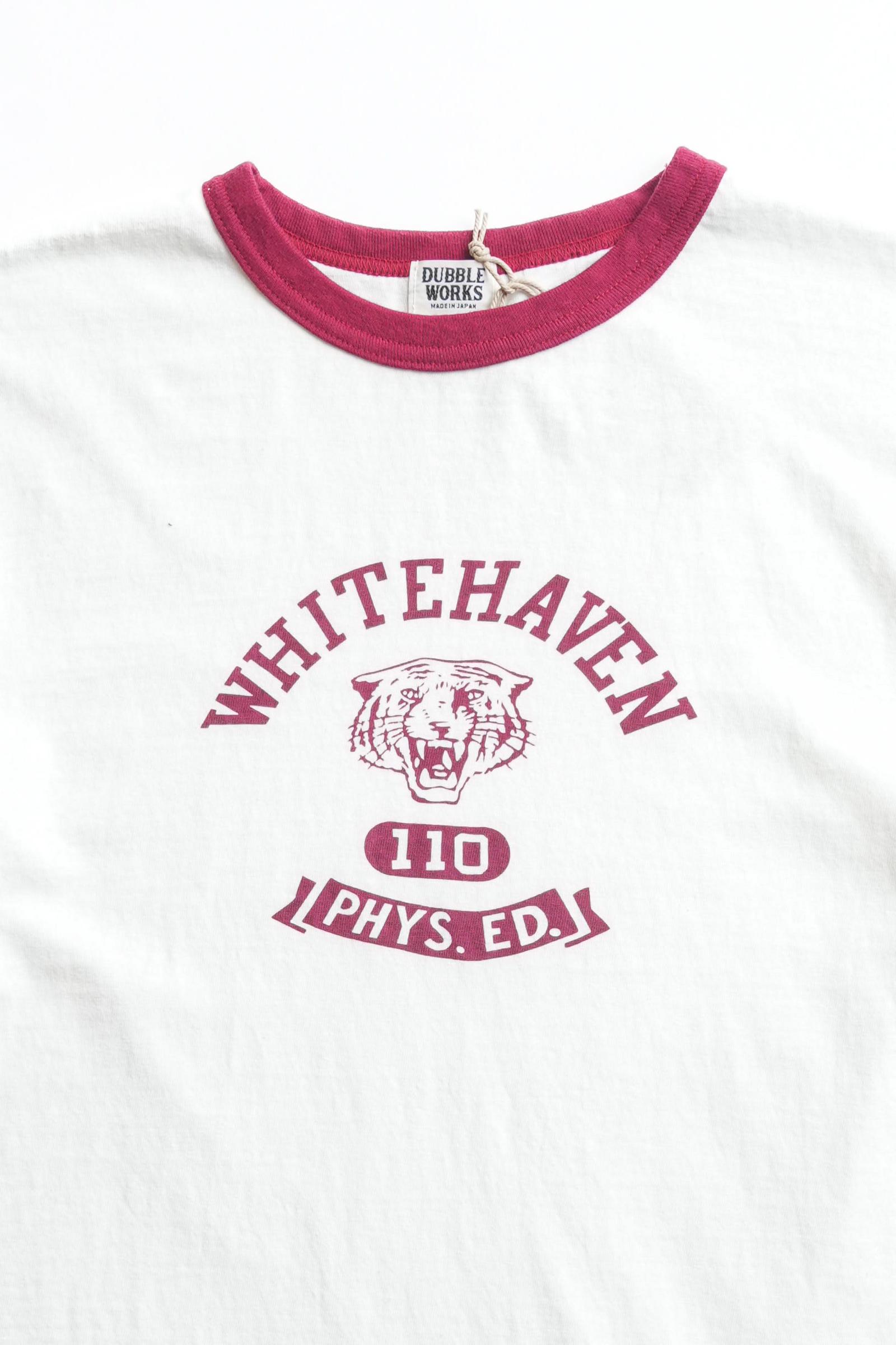 34006-03 RINGER TEE "WHITEHAVEN" - OFF WHITE X RED