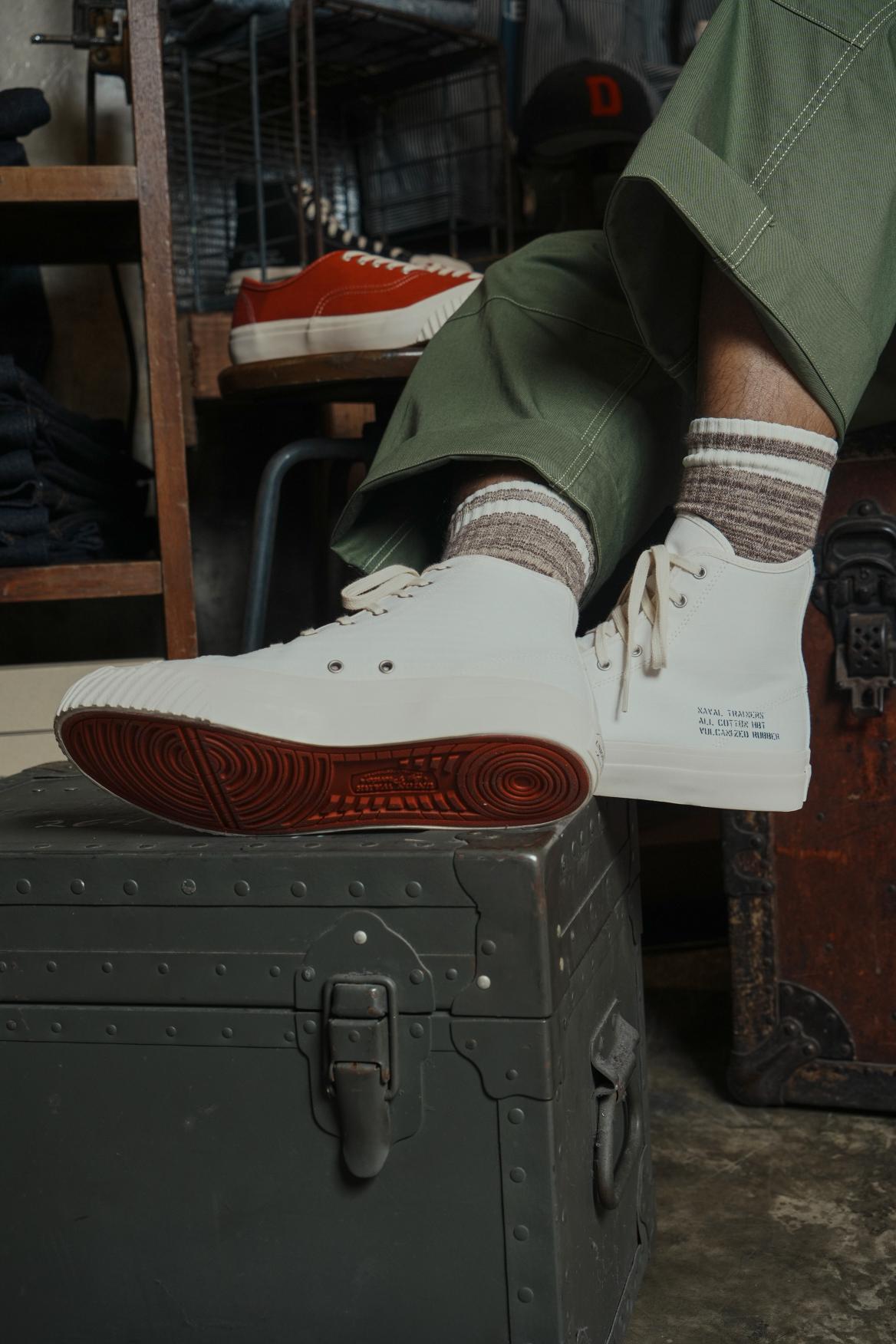 NAVAL TRAINERS HI TOP - NATURAL HBT