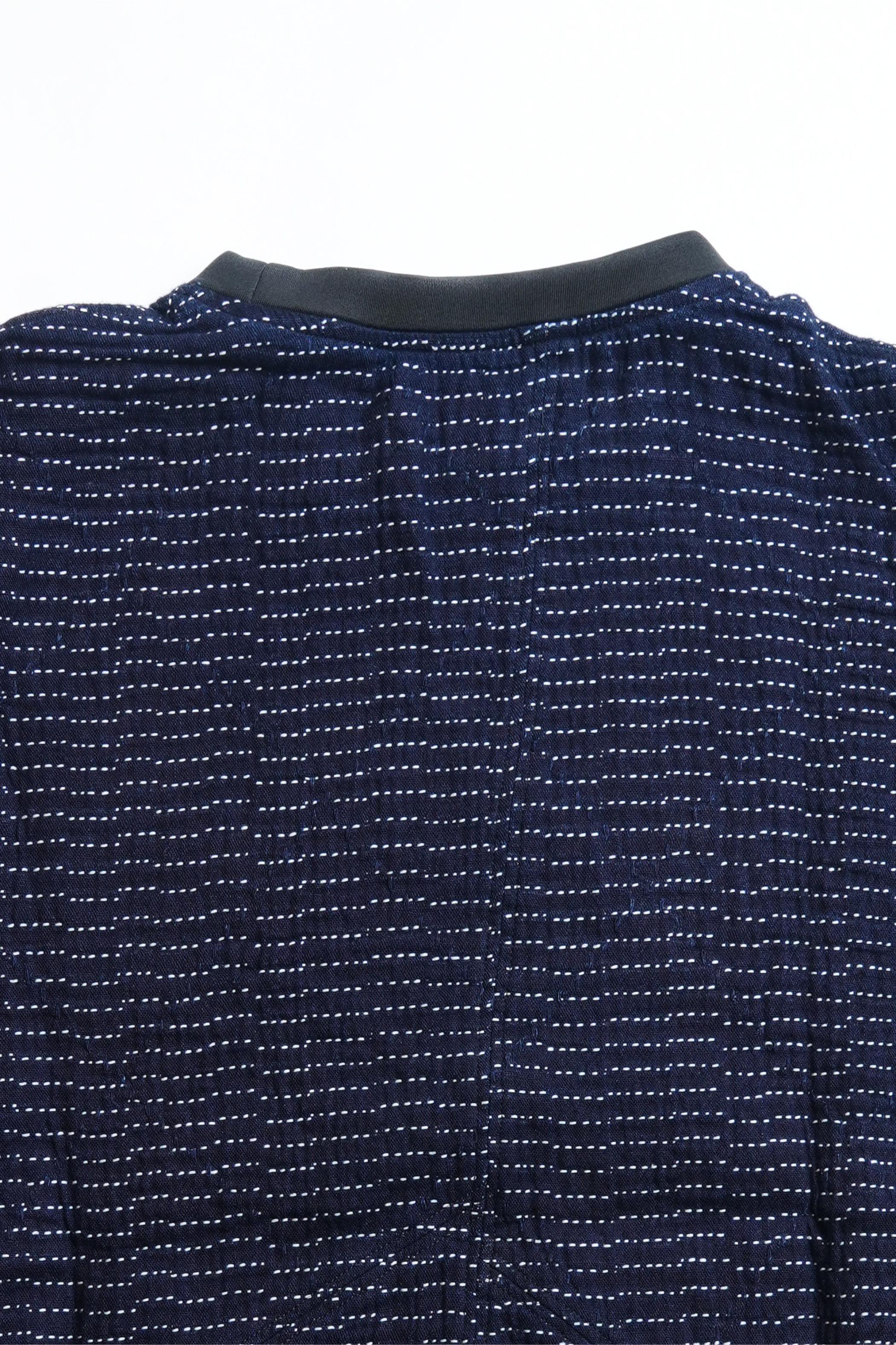Lightweight Sashiko Anti-war Sweater - INDIGO